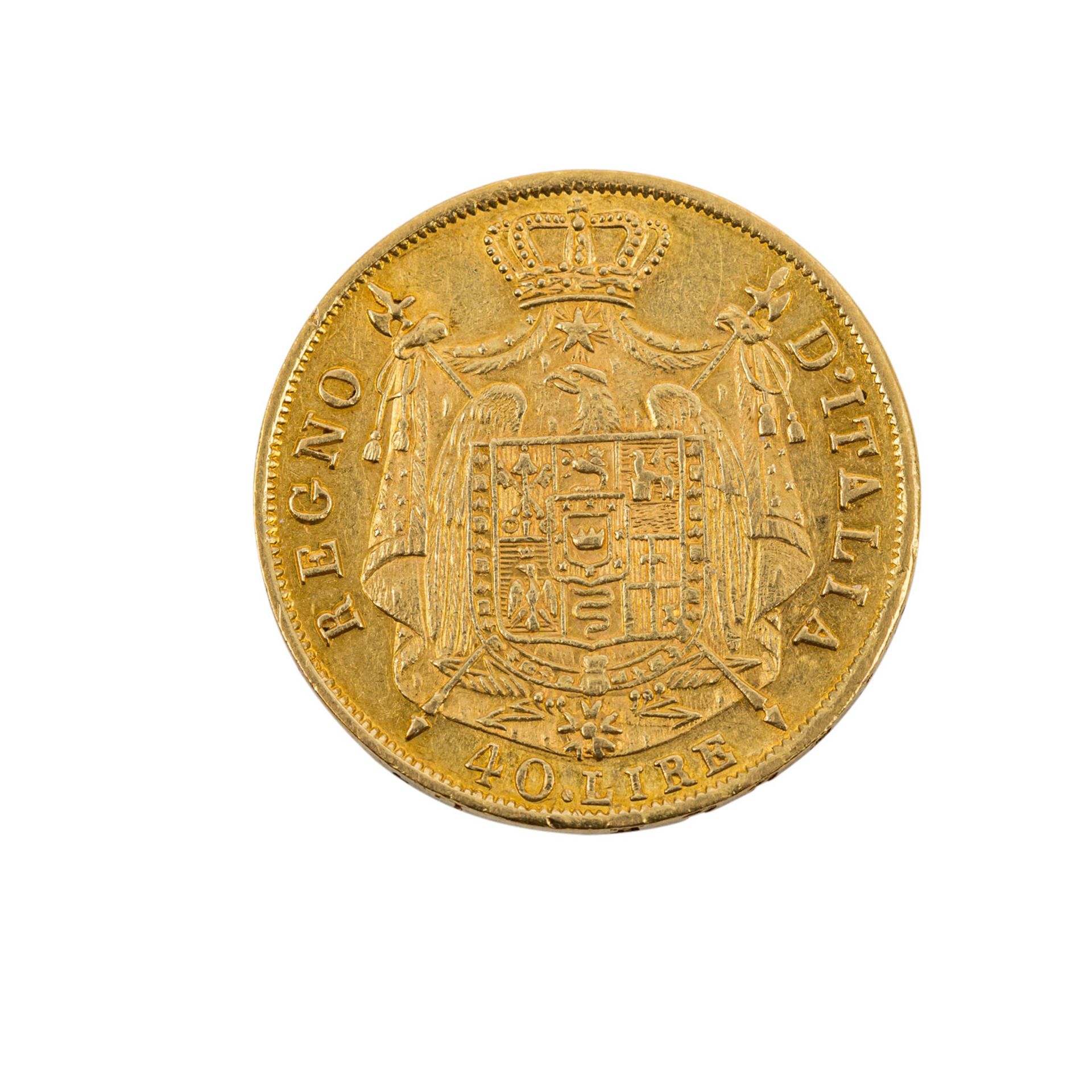Italien/GOLD - 40 Lire 1814 M, Mailand, - Bild 2 aus 2