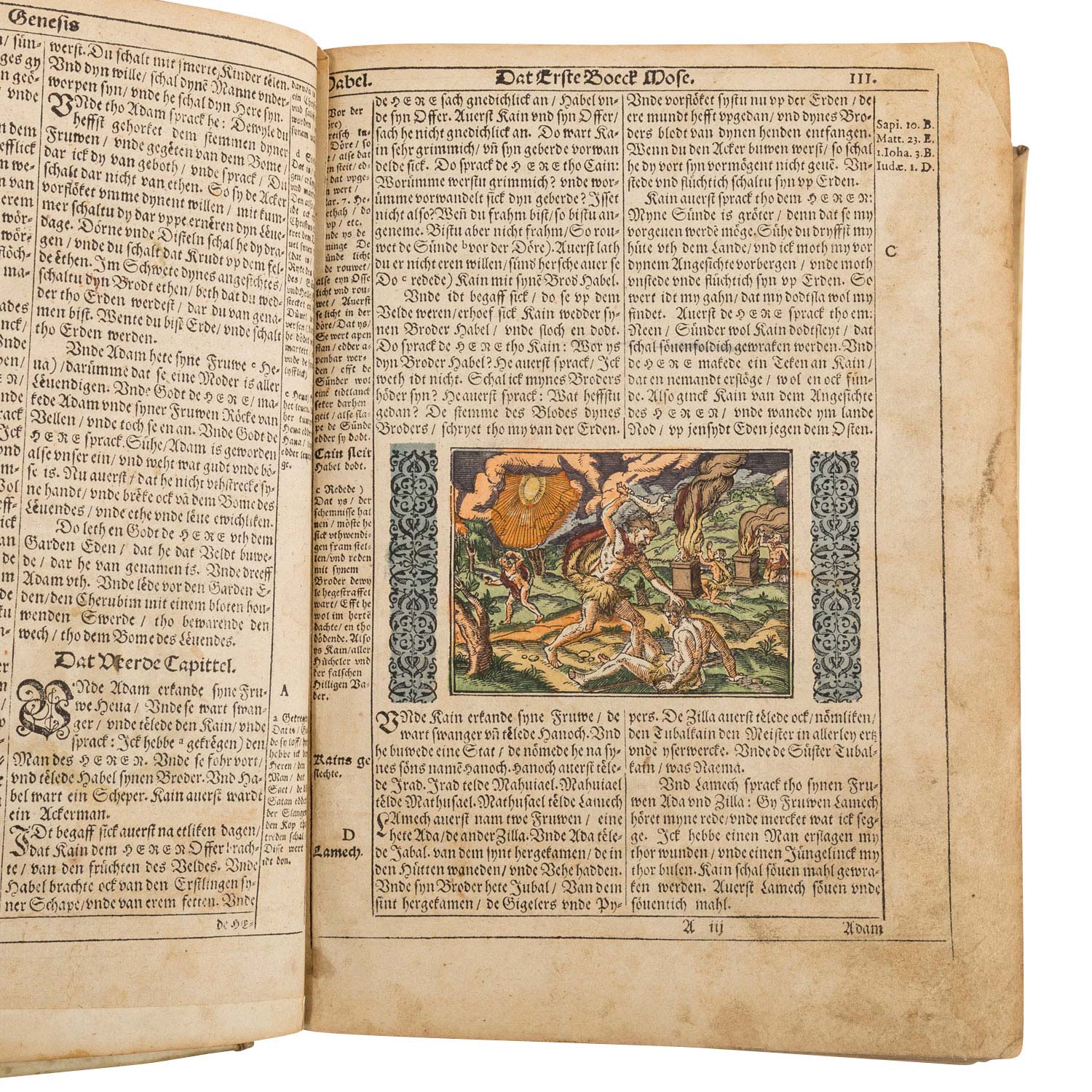 "Die plattdeutsche Bibel", Fürstl. Druckerei Barth 1588 –<br - Image 6 of 7