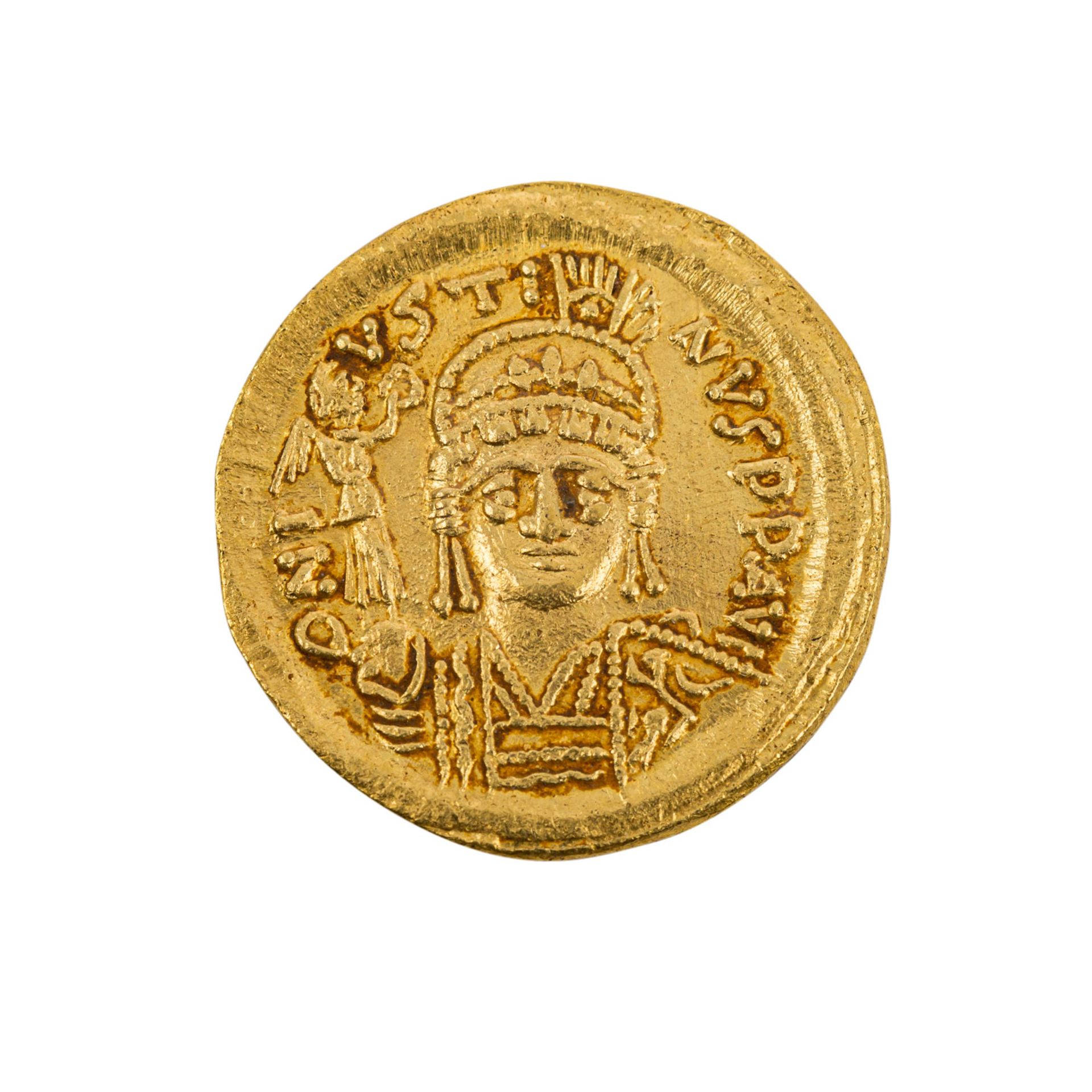 Antike/GOLD - Gold-Solidus, Iustinus II. (565-578 n. Chr.), - Bild 2 aus 2