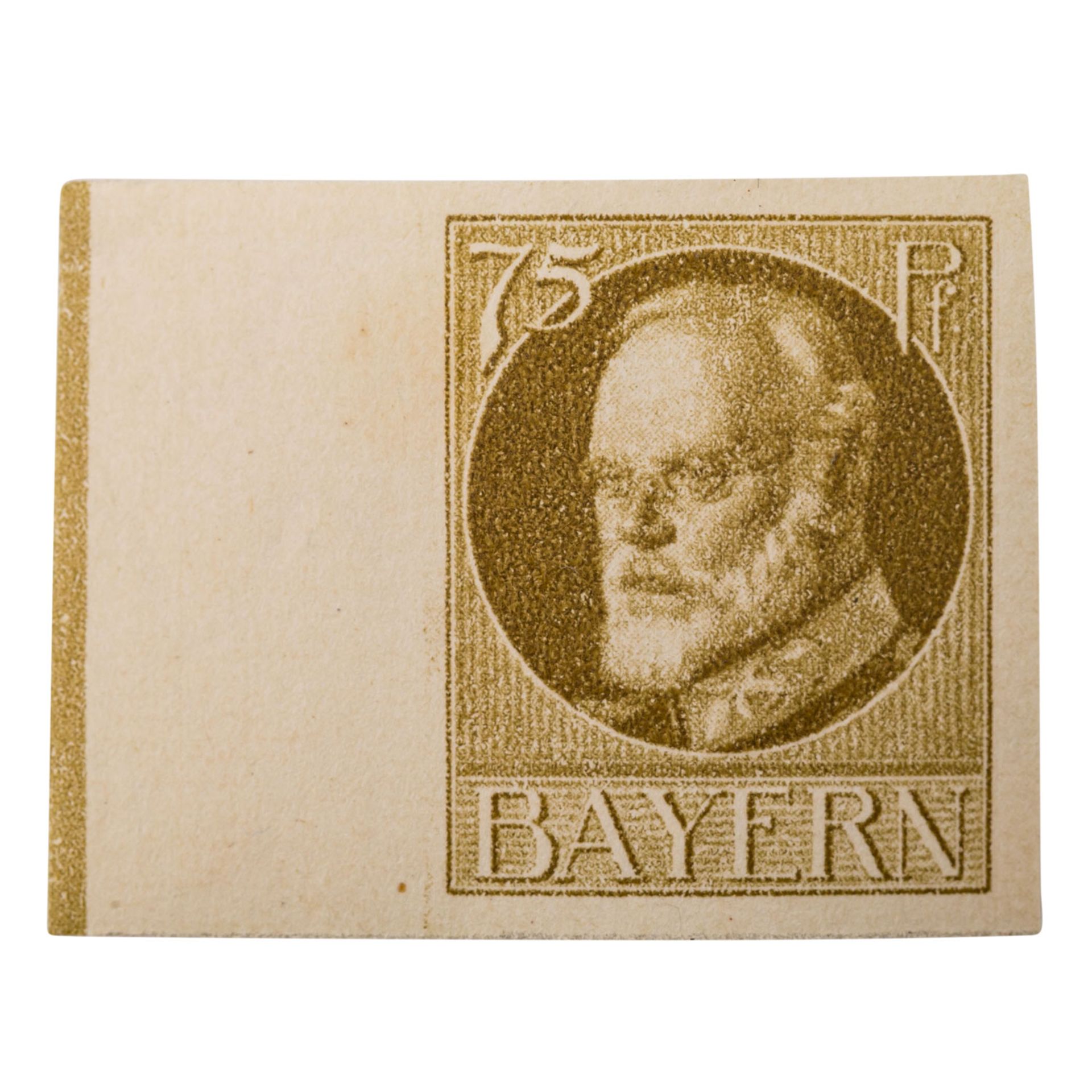 Bayern 1919 - unverausgabter Wert König Ludwig III.<