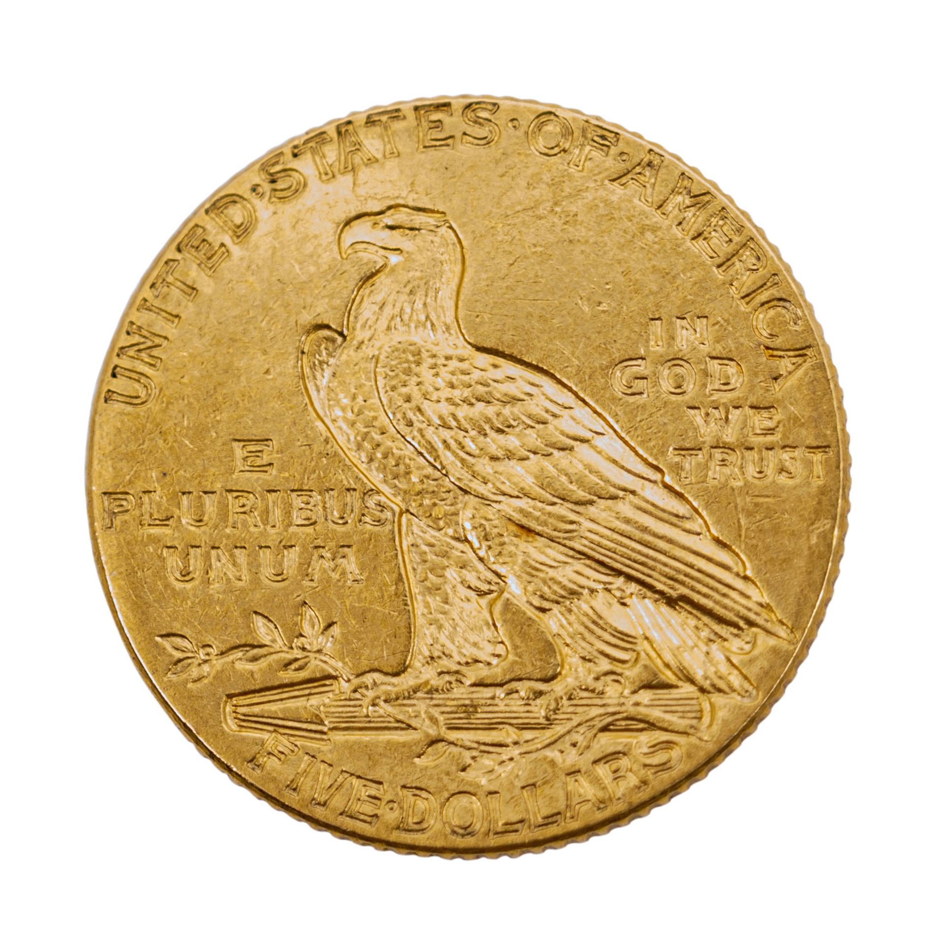 USA/GOLD - 5 Dollars 1913 Indian Head, - Bild 2 aus 2