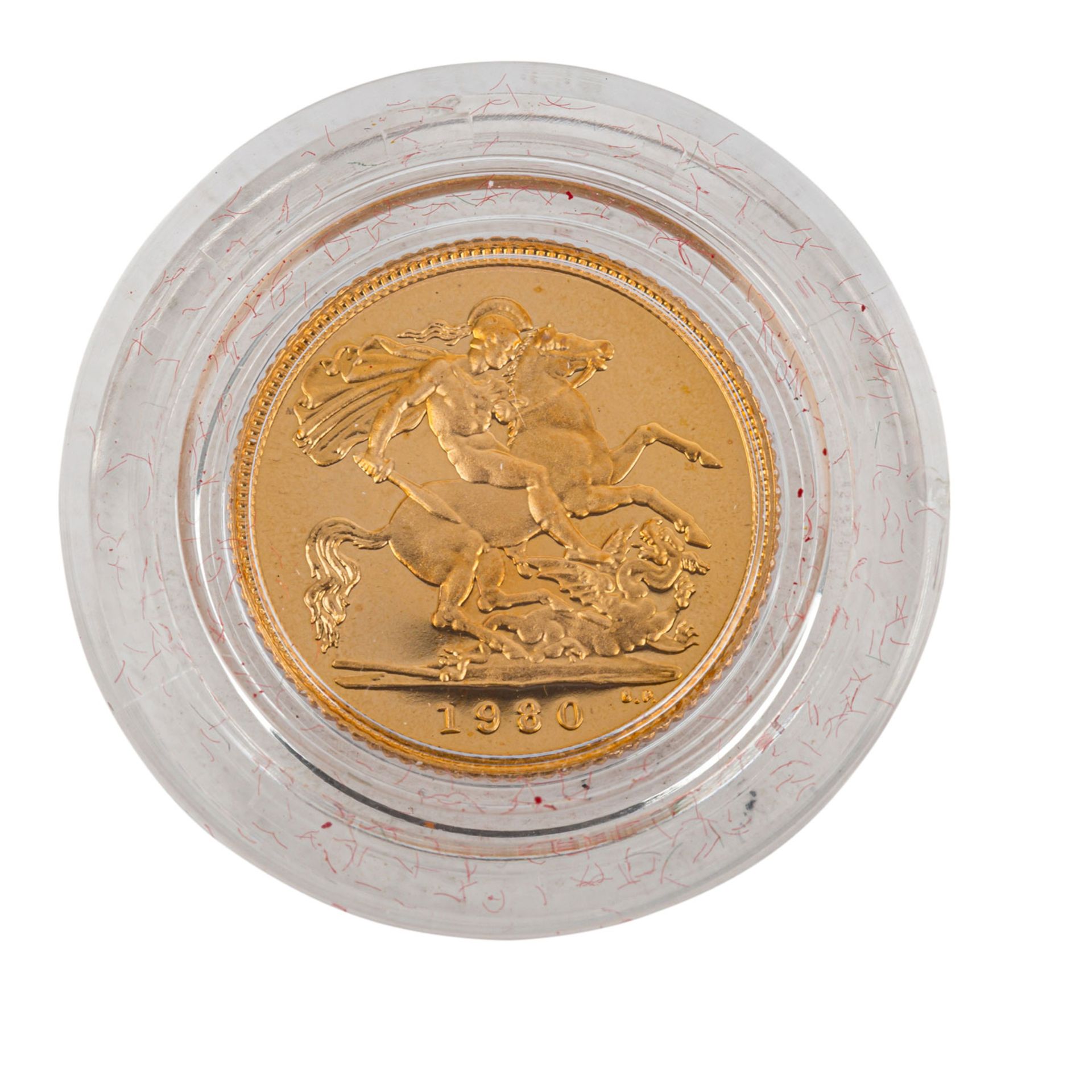 GB/GOLD - 1/2 Sovereign in PP und Originaletui, - Bild 2 aus 3