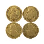 Spanien/GOLD - Konvolut: 4 x 1 Escudo