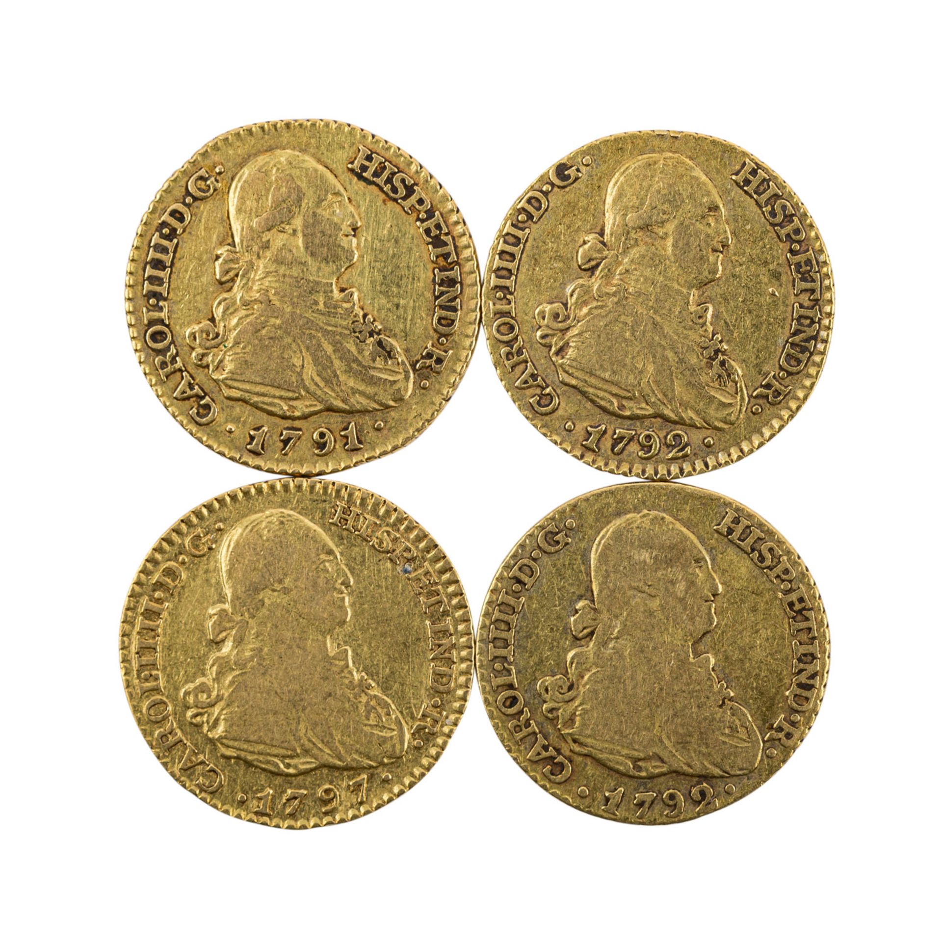 Spanien/GOLD - Konvolut: 4 x 1 Escudo