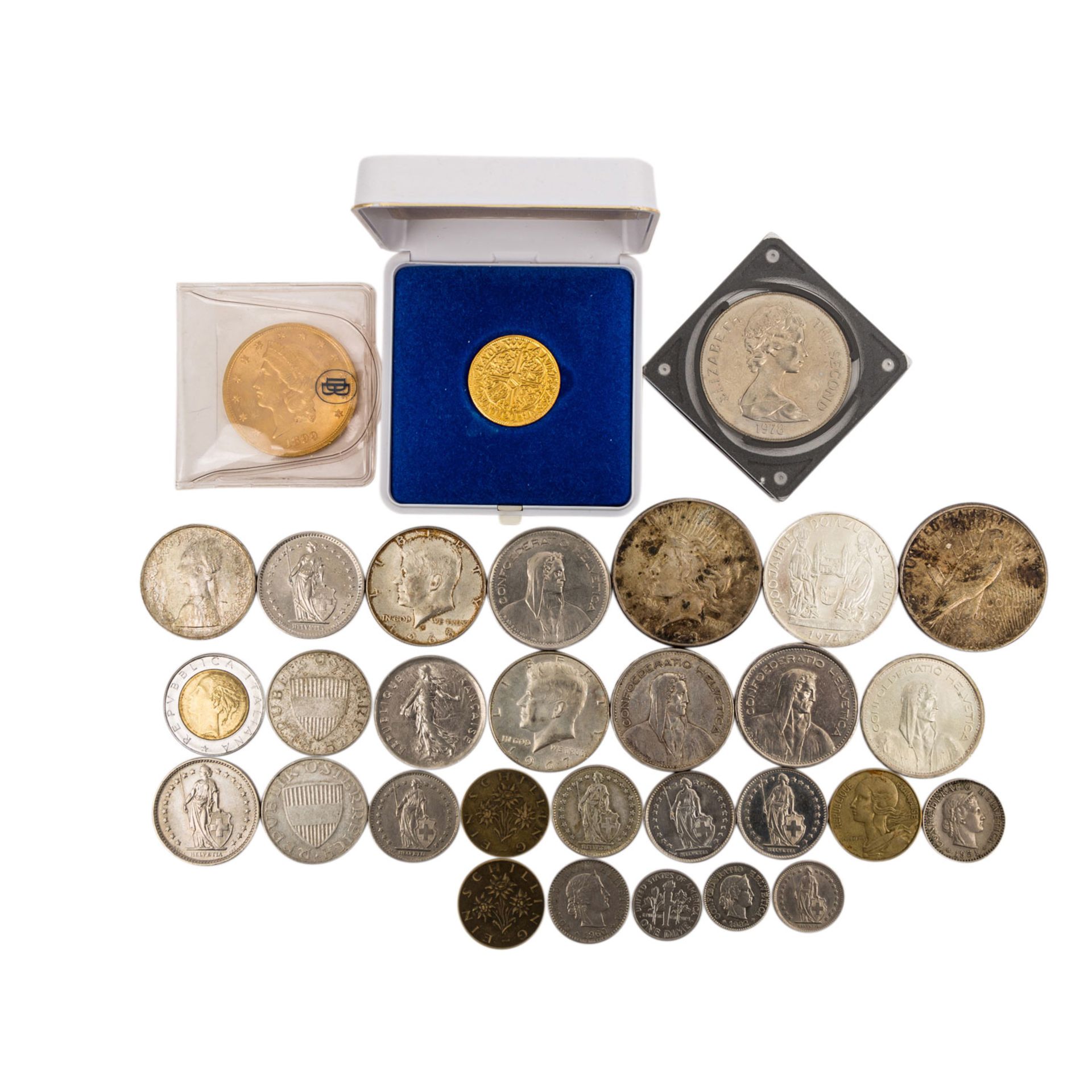 Münzen und Medaillen mit GOLD und SILBER -1 x USA - 20 Dollars 1899, Liberty Head, ss., Kratzer, - Bild 3 aus 6