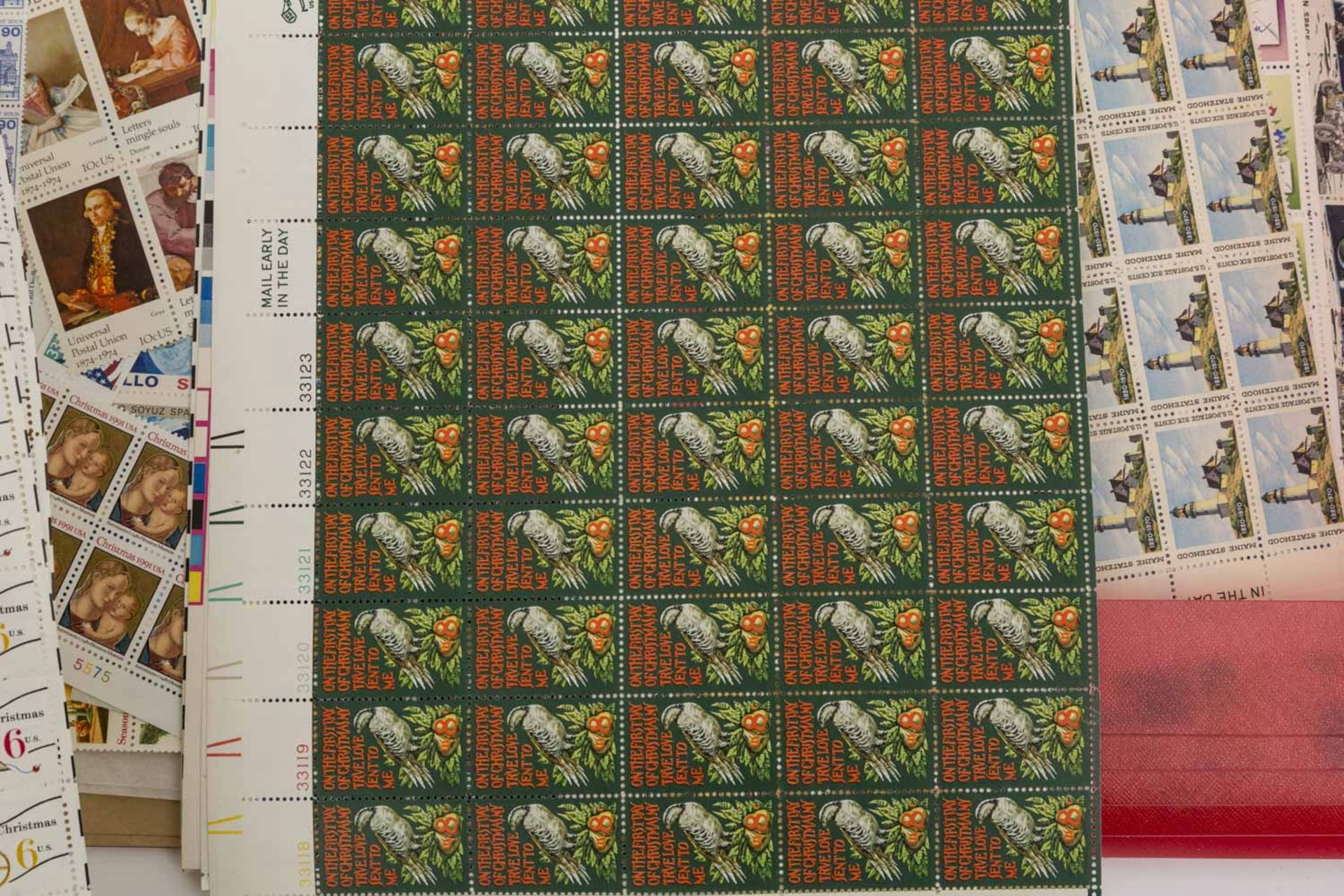 USA, kleiner postfrischer Bogenposten.Gute Frankatur.USA, lot with mint sheets, good postage. - Bild 2 aus 3