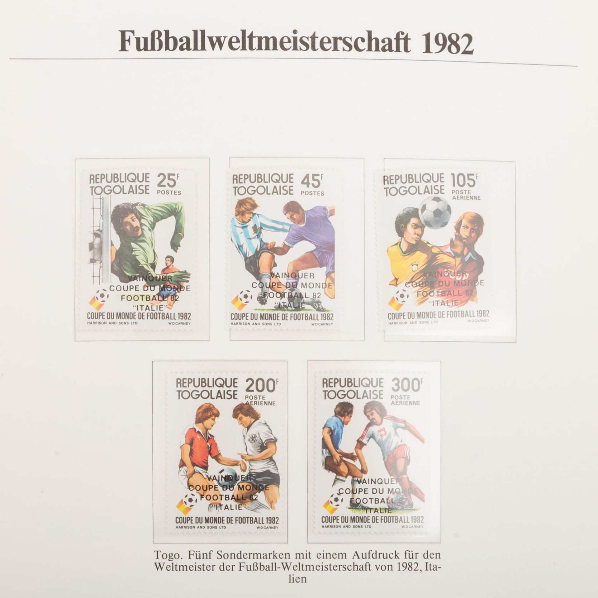 Motive Fußball WM 1982Schöner Posten auf Vordruckblättern aus dem Abo. Belege sind auch dabeiMotives - Bild 3 aus 10