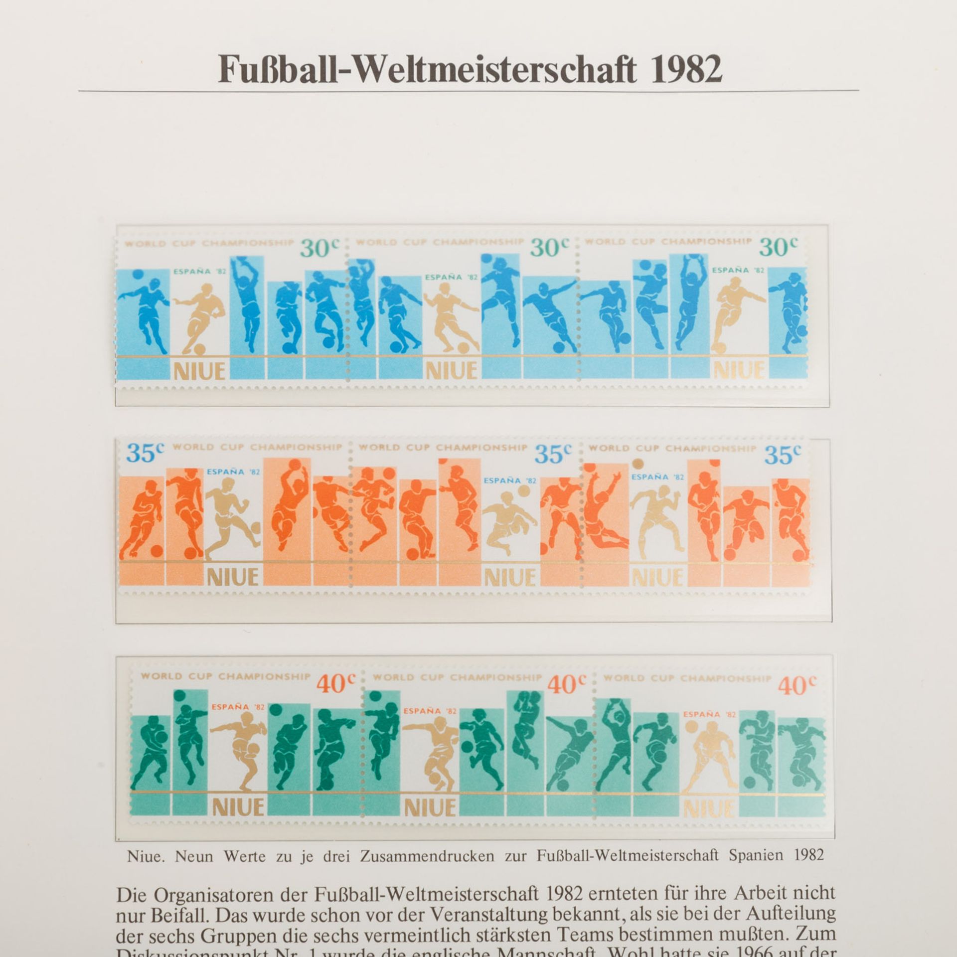 Motive Fußball WM 1982Schöner Posten auf Vordruckblättern aus dem Abo. Belege sind auch dabeiMotives - Bild 6 aus 10