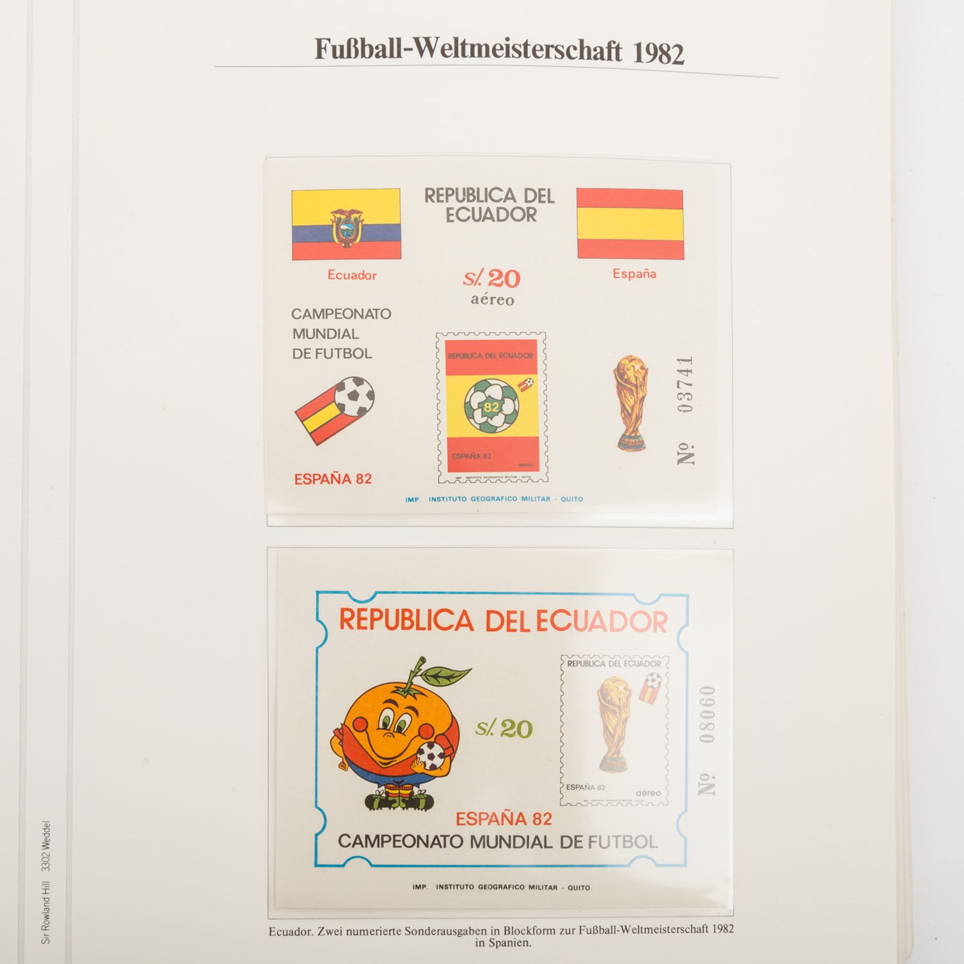 Motive Fußball WM 1982Schöner Posten auf Vordruckblättern aus dem Abo. Belege sind auch dabeiMotives - Bild 2 aus 10