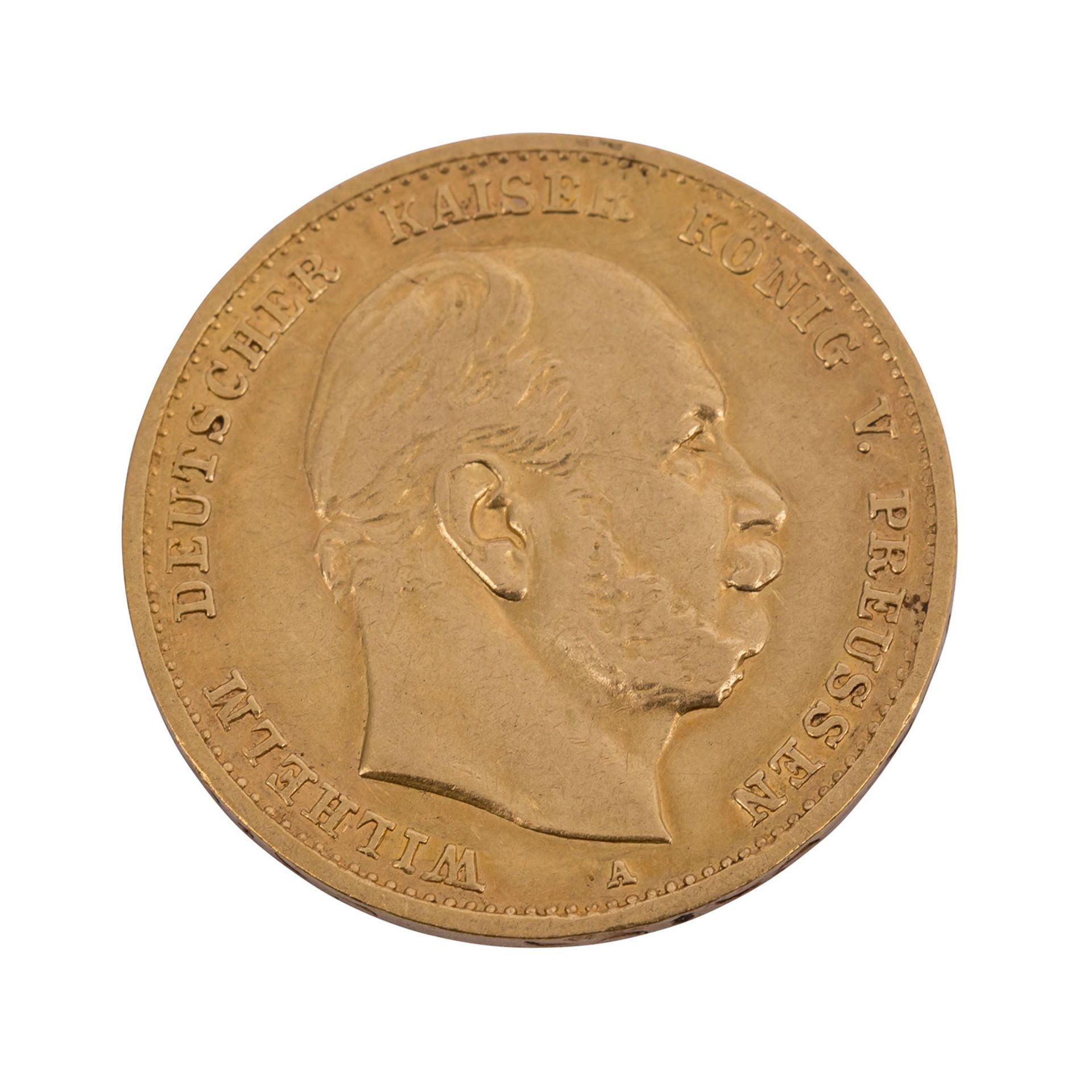 Preussen/GOLD - 10 Mark 1872 A Wilhelm I.,ca. 3,58 g fein, ssPrussia/GOLD - 10 marks 1872 A