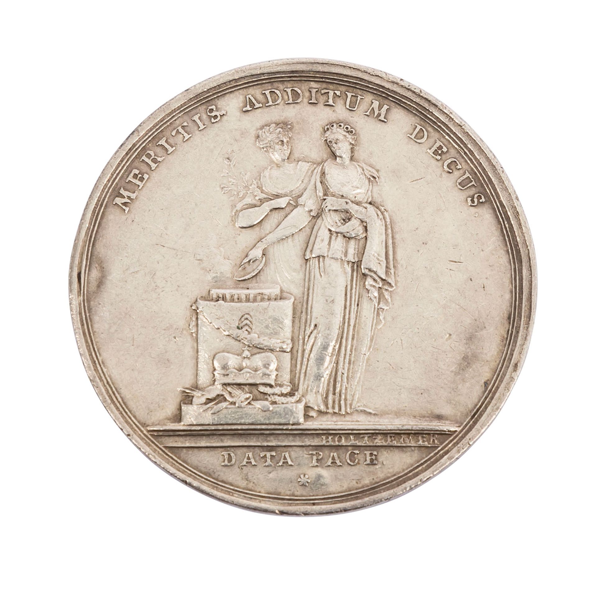 Silbermedaille 1803 von Holtzemer auf die Erlangungder Kurwürde. Wilhelm I. 1803-1821. MERITIS