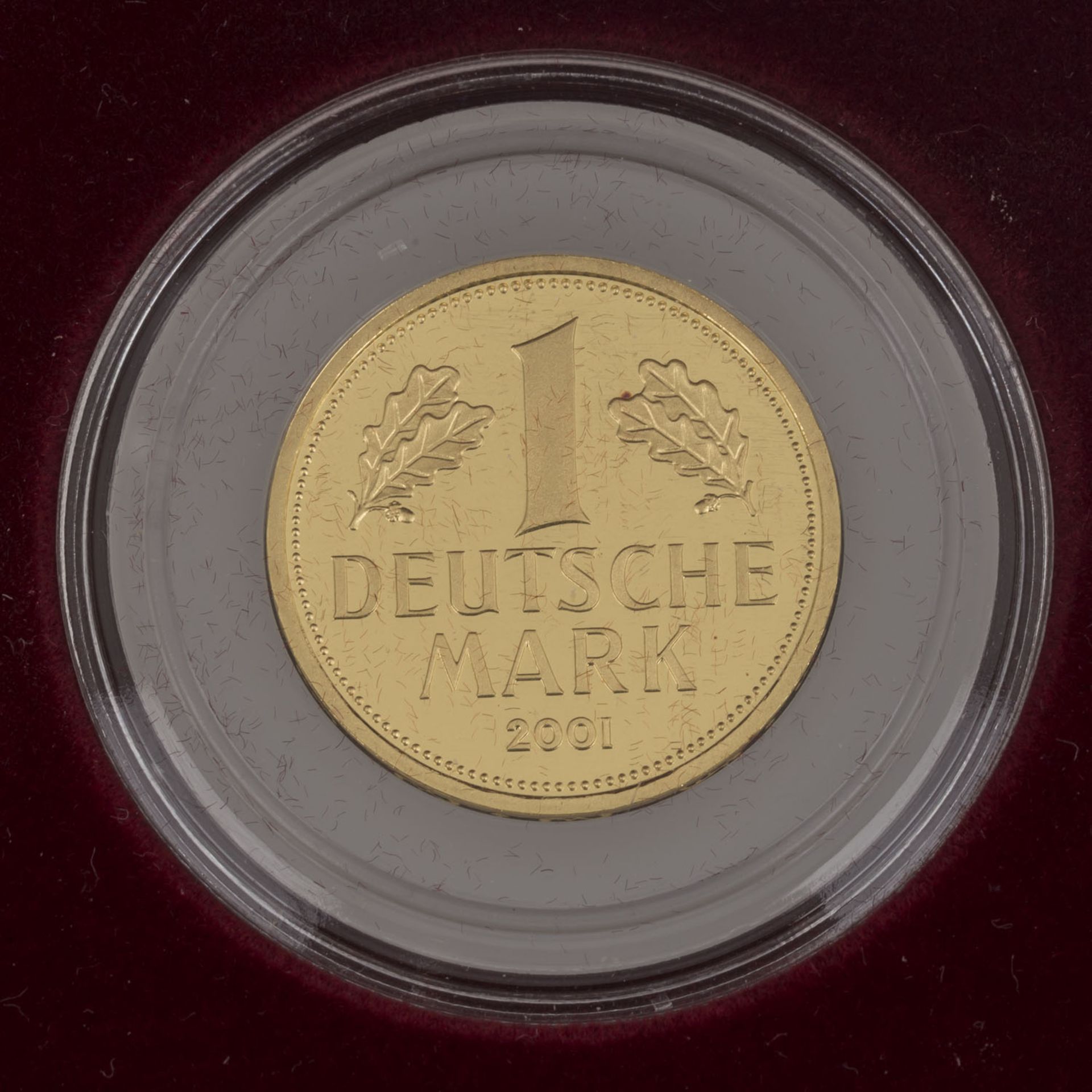 BRD/GOLD - 1 Deutsche Mark in Gold 2001 D,ca. 12 g fein, prägefrisch in KapselFRG/GOLD - 1 - Bild 3 aus 3