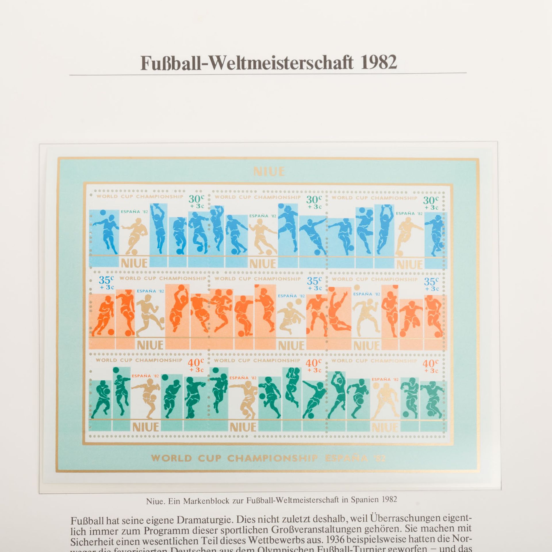 Motive Fußball WM 1982Schöner Posten auf Vordruckblättern aus dem Abo. Belege sind auch dabeiMotives - Bild 7 aus 10