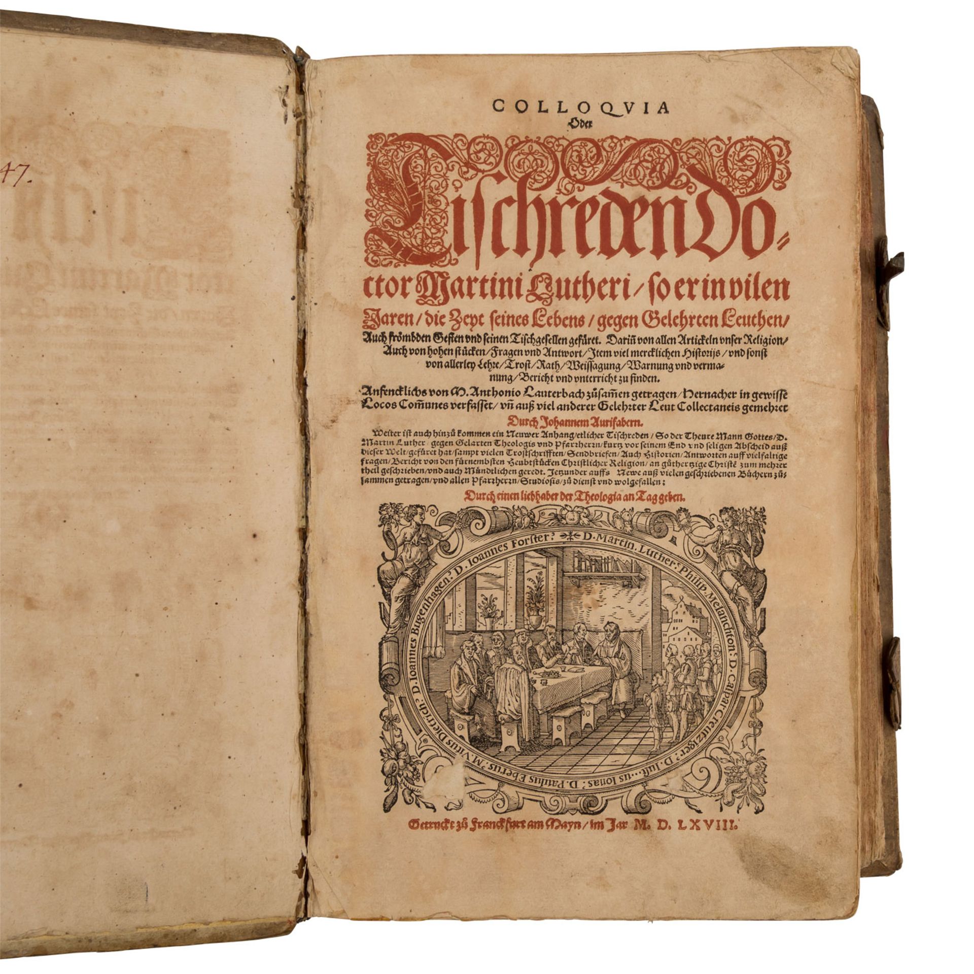 Buch von Martin Luther 1576Colloquia oder Tischreden Doctor Martini Lutheri so er in vielen Jahren - Bild 2 aus 4