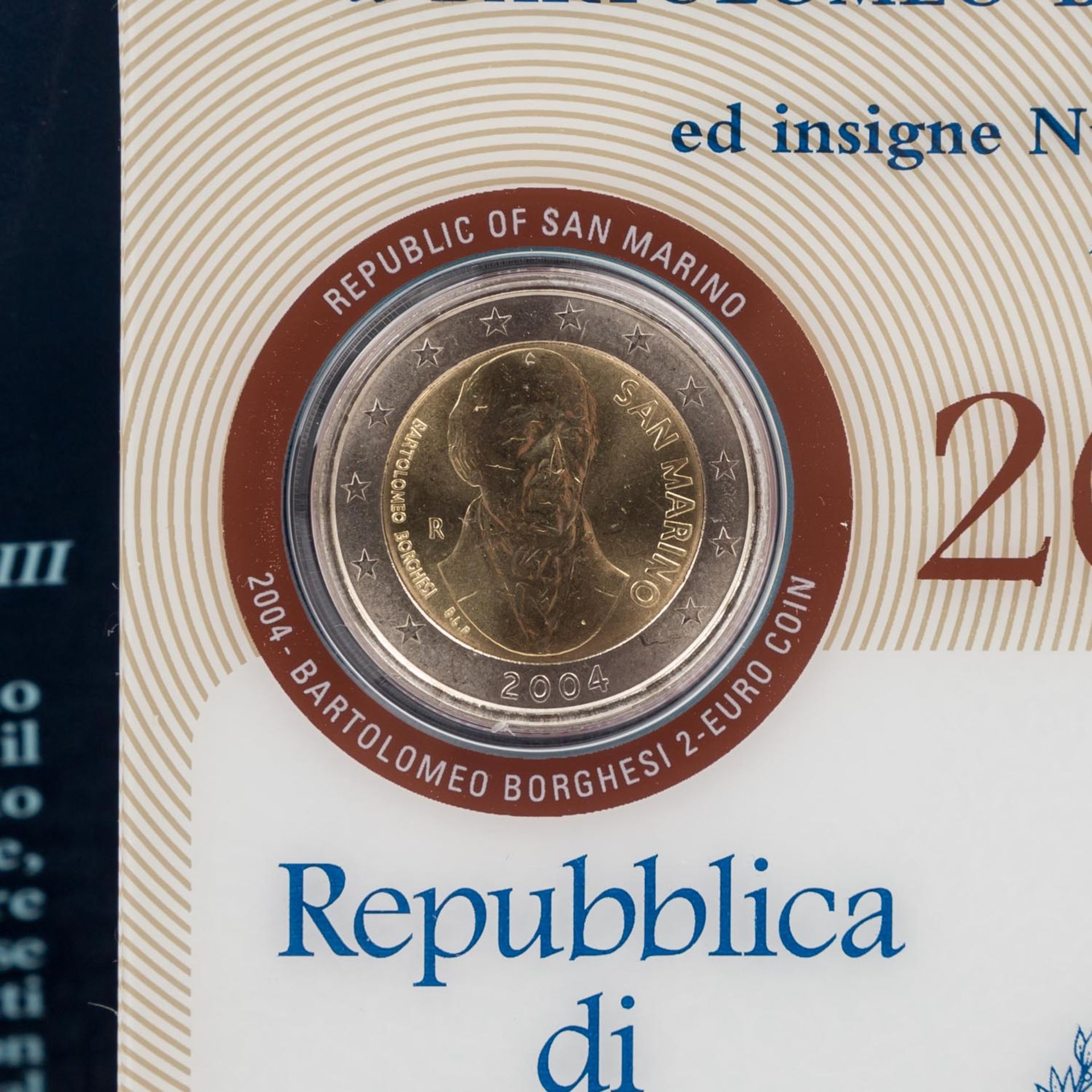 SAN MARINO 2€ MünzeSondergedenkmünze 2004, Bartolomeo Borghesi, im Original-Blister, stgl. SAN - Bild 2 aus 3