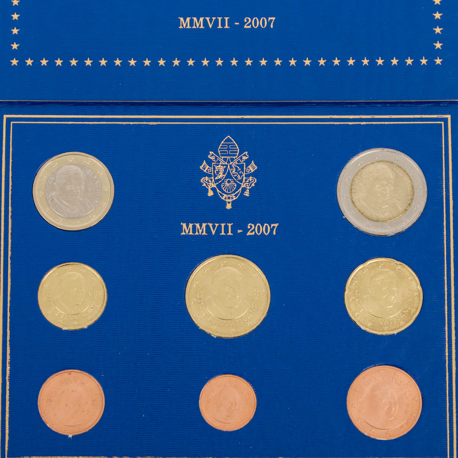 Vatikan - KMS 2007,im originalen Blister, 3,88 Euro gesamt.Vatican - KMS 2007, in original - Image 2 of 2