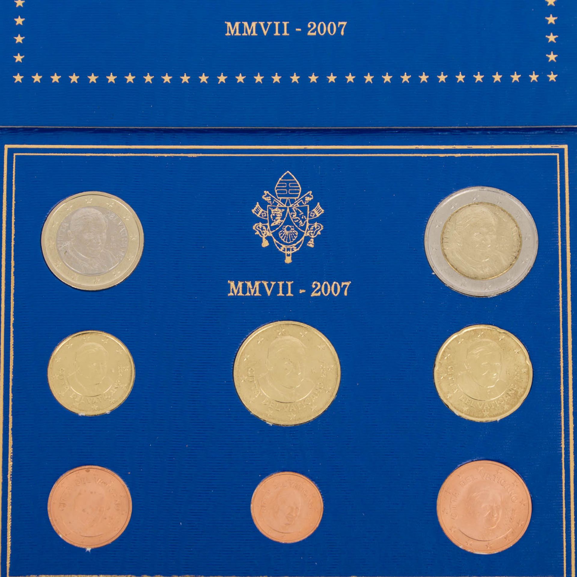 Vatikan - KMS 2007,im originalen Blister, 3,88 Euro gesamt.Vatican - KMS 2007, in original - Bild 2 aus 2