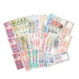 Banknoten 20. Jh. Asien mit u.a. China,Taiwan, Philippinen, Indonesien, Singapur. 38 Stück,