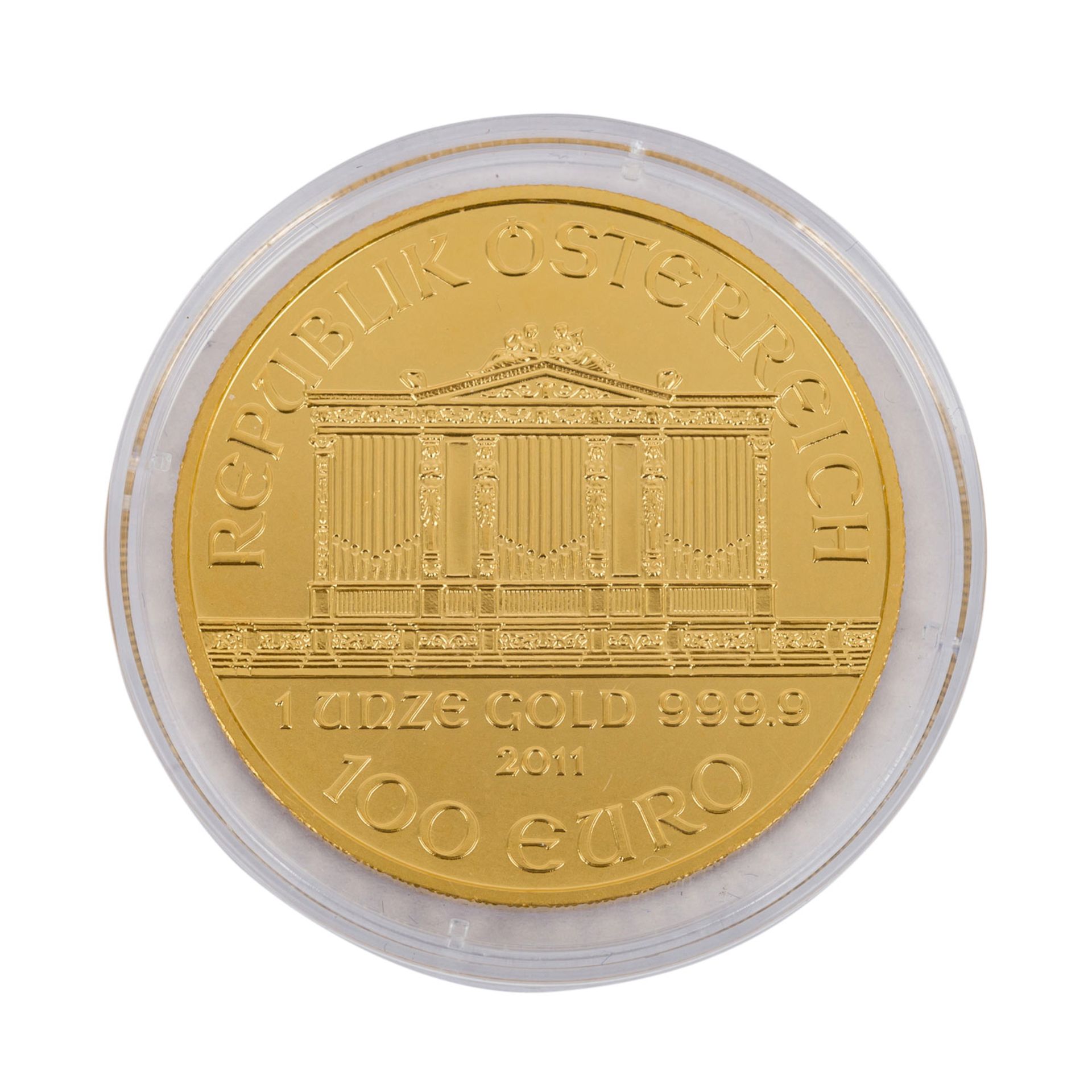 Gold / Österreich - 100 Euro Wiener Philharmoniker 2011,1 Unze Gold. st.Gold / Austria - 100 Euro