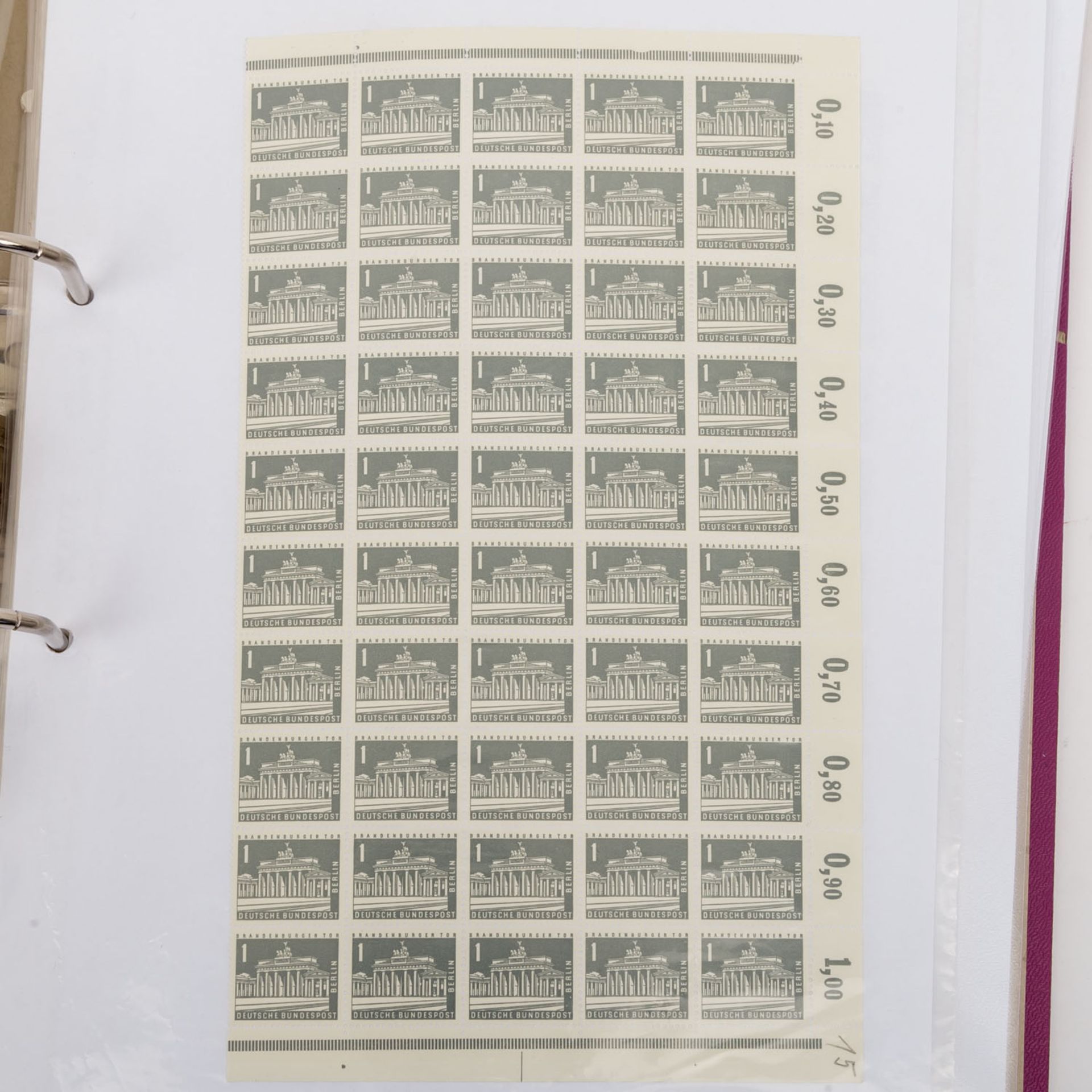 BRD / Berlin - Sammlung von Teilbögen,auschliesslich Freimarken, dabei Druckerzeichen, - Bild 5 aus 7