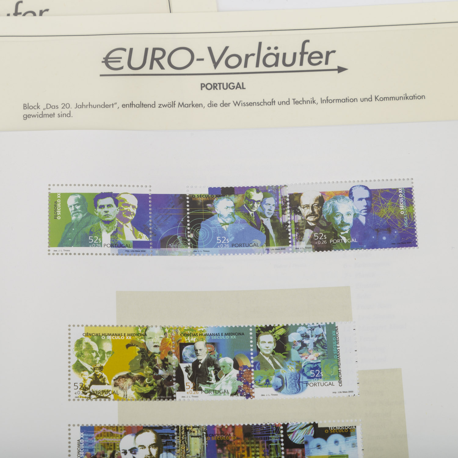 Sammlung der ersten Euro Marken,auf Vordruckseiten, mit den ersten Euro Marken der verschiedenen - Image 3 of 11