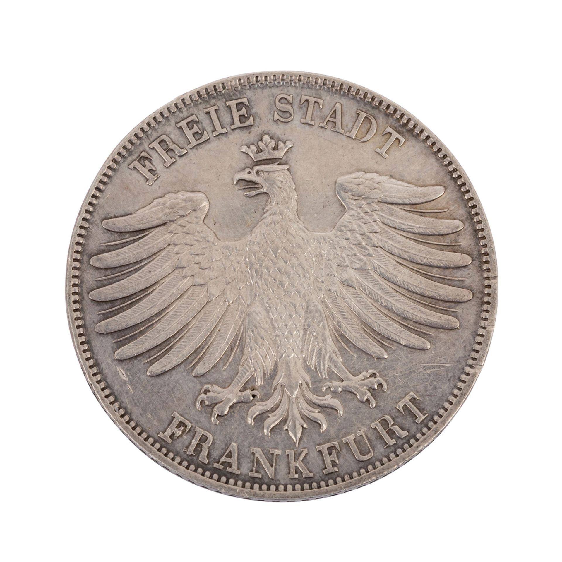Stadt Frankfurt - 1 Gulden 1838,ss/leichte Randfehler.City of Frankfurt - 1 gulden 1838, vf/