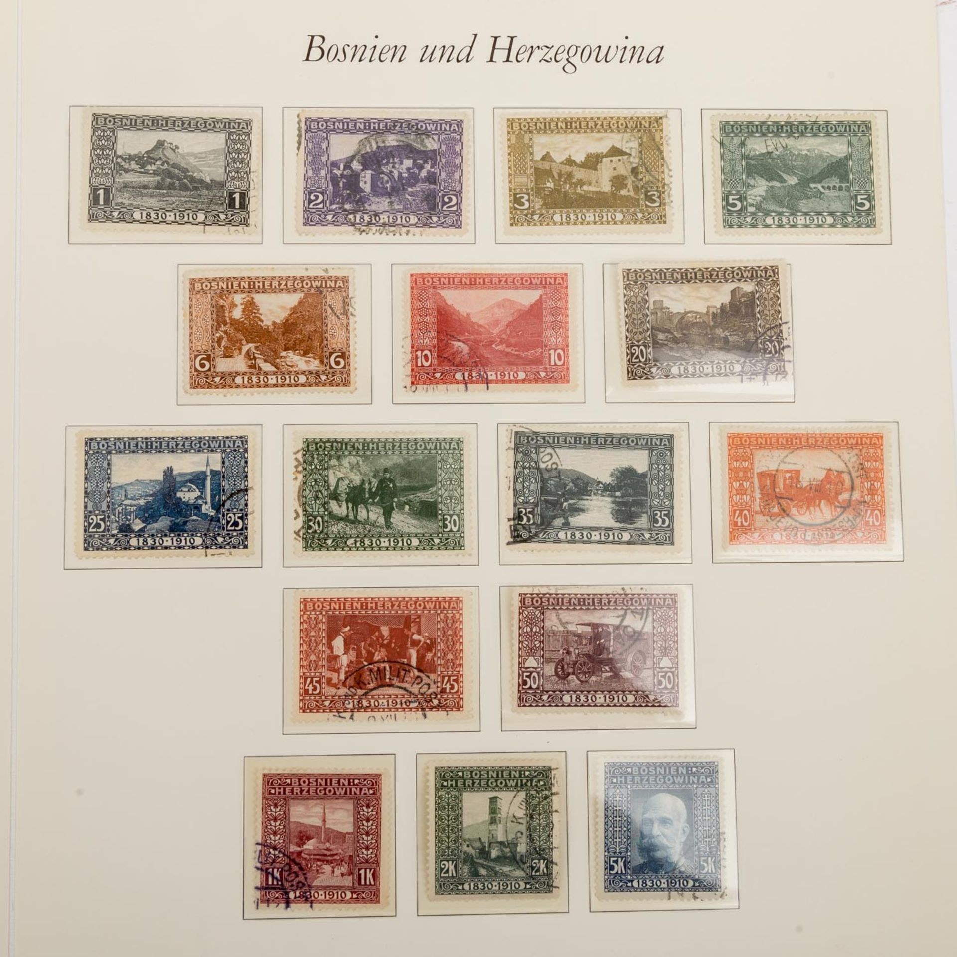 Bosnien-Herzegowina - Sammlung ex. 1878/1916,ausser in den Anfängen augenscheinlich komplette und - Bild 4 aus 6