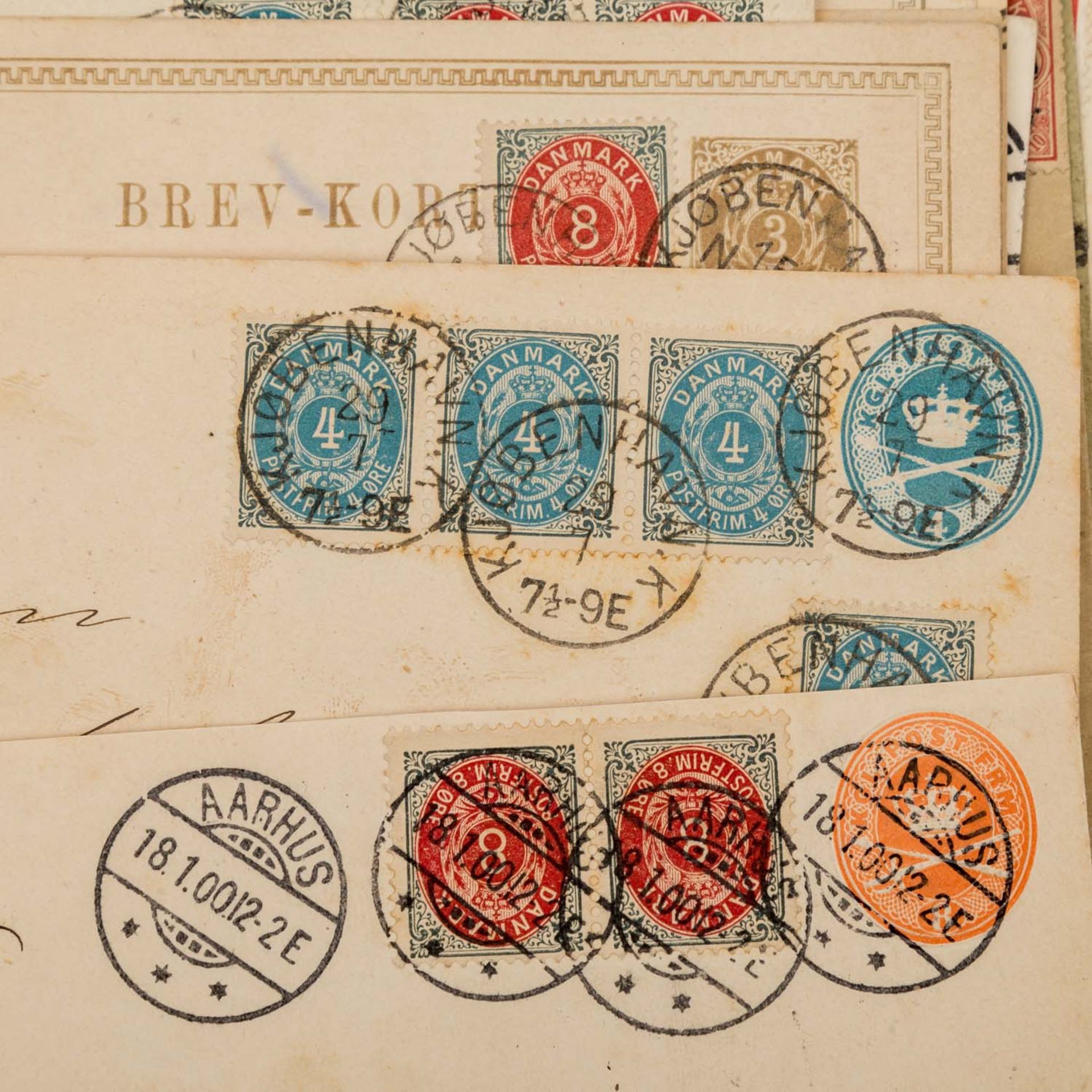 Dänemark - ab 1880, gut 80 Belege,teils interessante Frankaturen, unterschiedliche Erhaltung.Denmark - Bild 2 aus 3