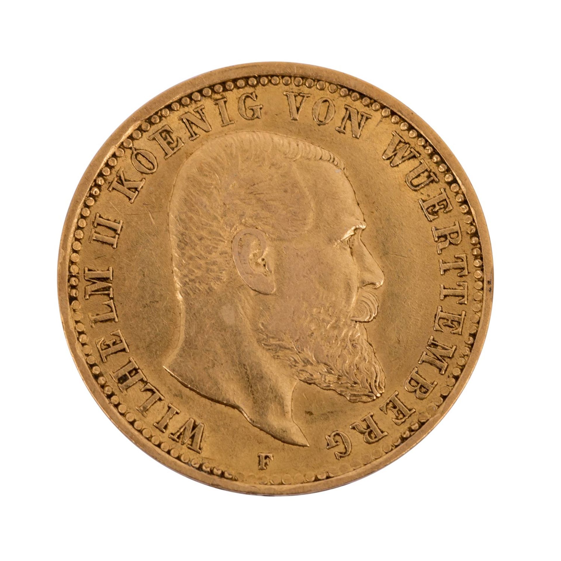 Württemberg/GOLD - 10 Mark 1905 F Wilhelm II.,