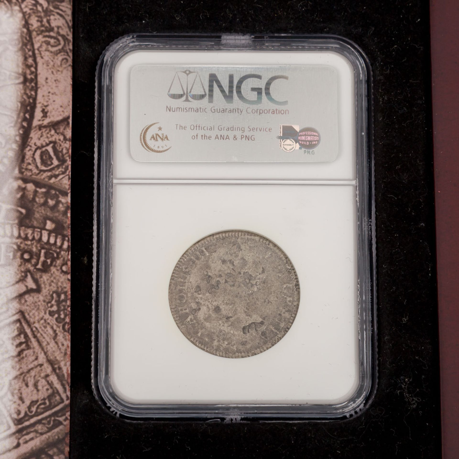 El Cazador - 2 Reales Silbermünze NGC Grading - Bild 2 aus 5
