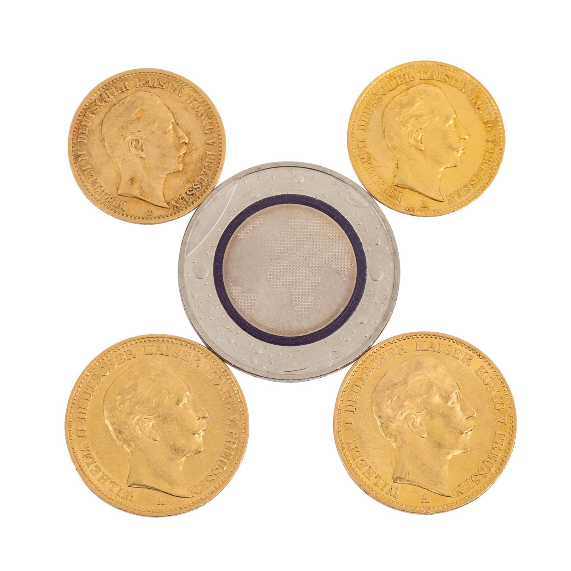 Preussen/GOLD - 2 x 20 Goldmark und 2 x 10 Goldmark,