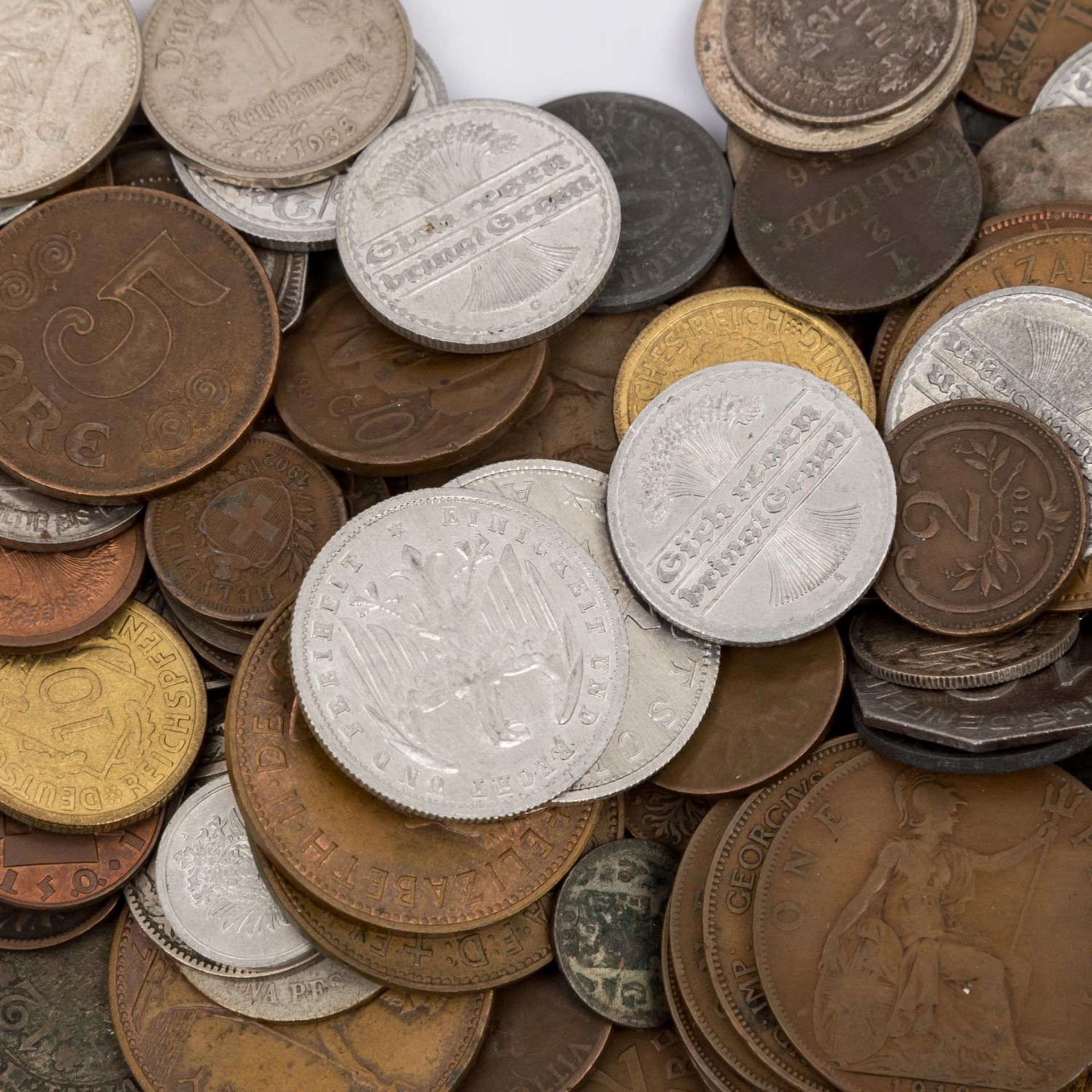 Gemischtes Lot mit Notgeld und historischen Kleinmünzen, - Bild 6 aus 10