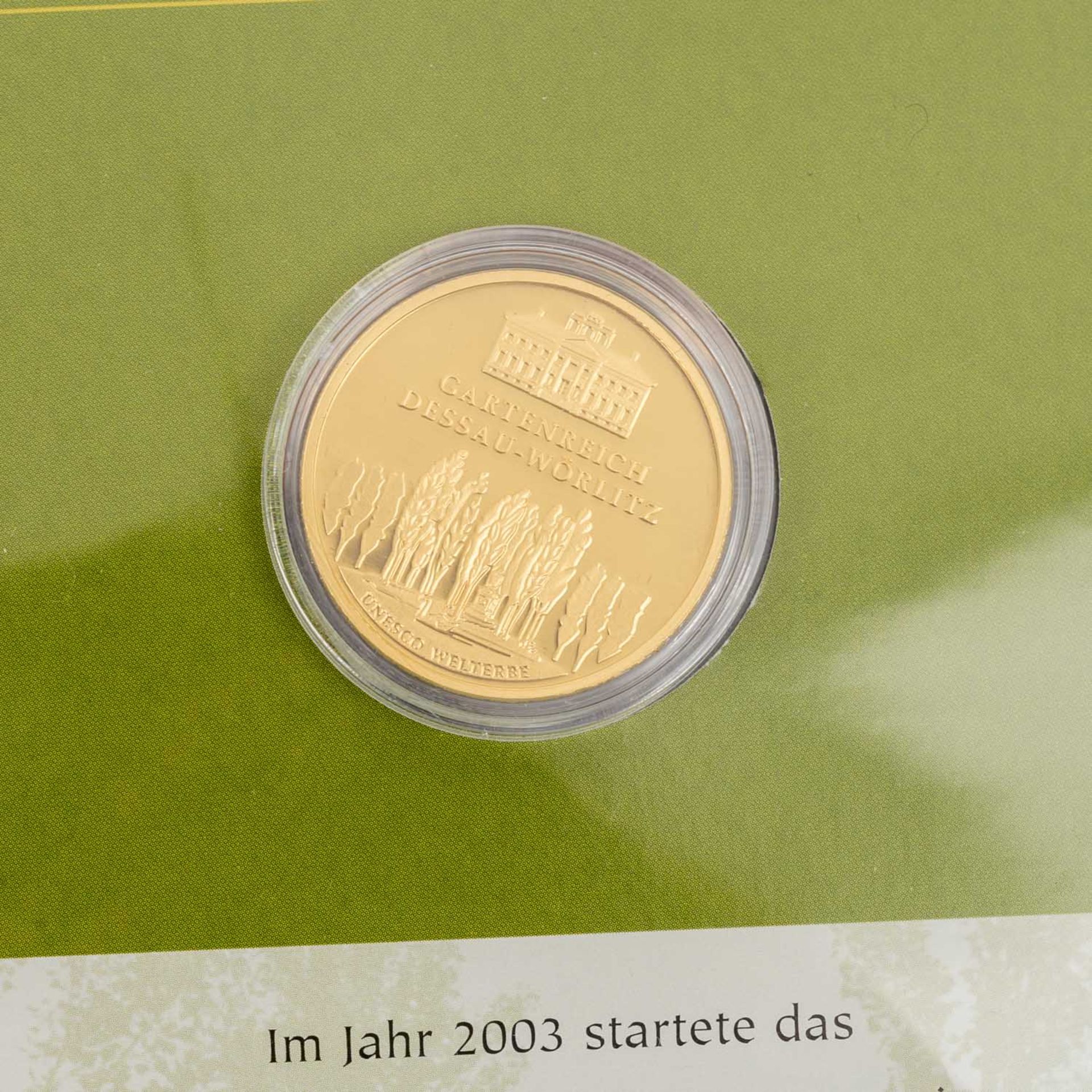 BRD/GOLD - 11 x 100 Euro in Gold als Numisblätterin 2 Alben. Bestehend aus 2003 G Quedlinburg, - Bild 5 aus 24