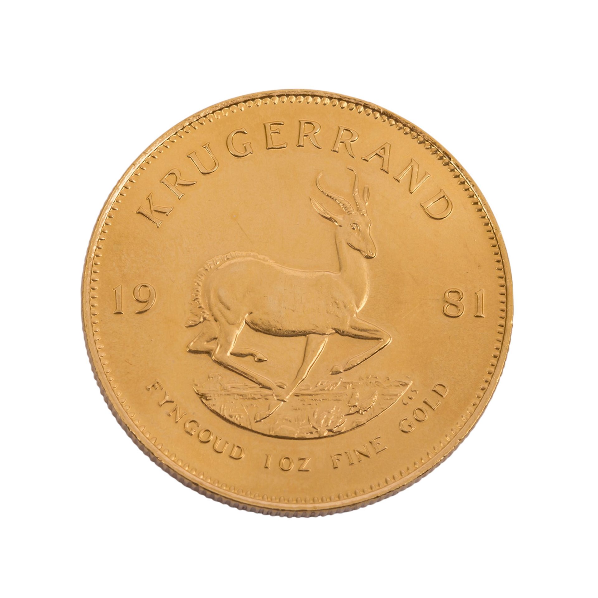 Südafrika/GOLD - 1 oz. Krügerrand,31,1 g fein, ss-vzSouthafrica/GOLD - 1 oz. Krugerrand, 31.1 - Bild 2 aus 2