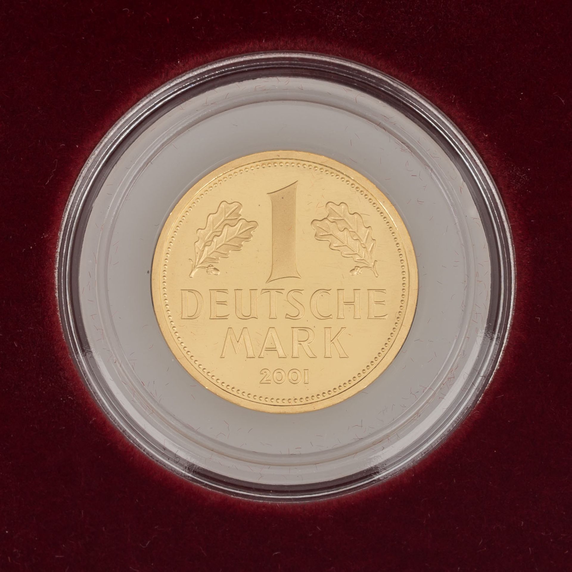 BRD/GOLD - 1 Deutsche Mark 2001 J,ca. 12 g fein, prägefrisch, OriginalkapselFRG/GOLD - 1 Deutsche - Bild 2 aus 3