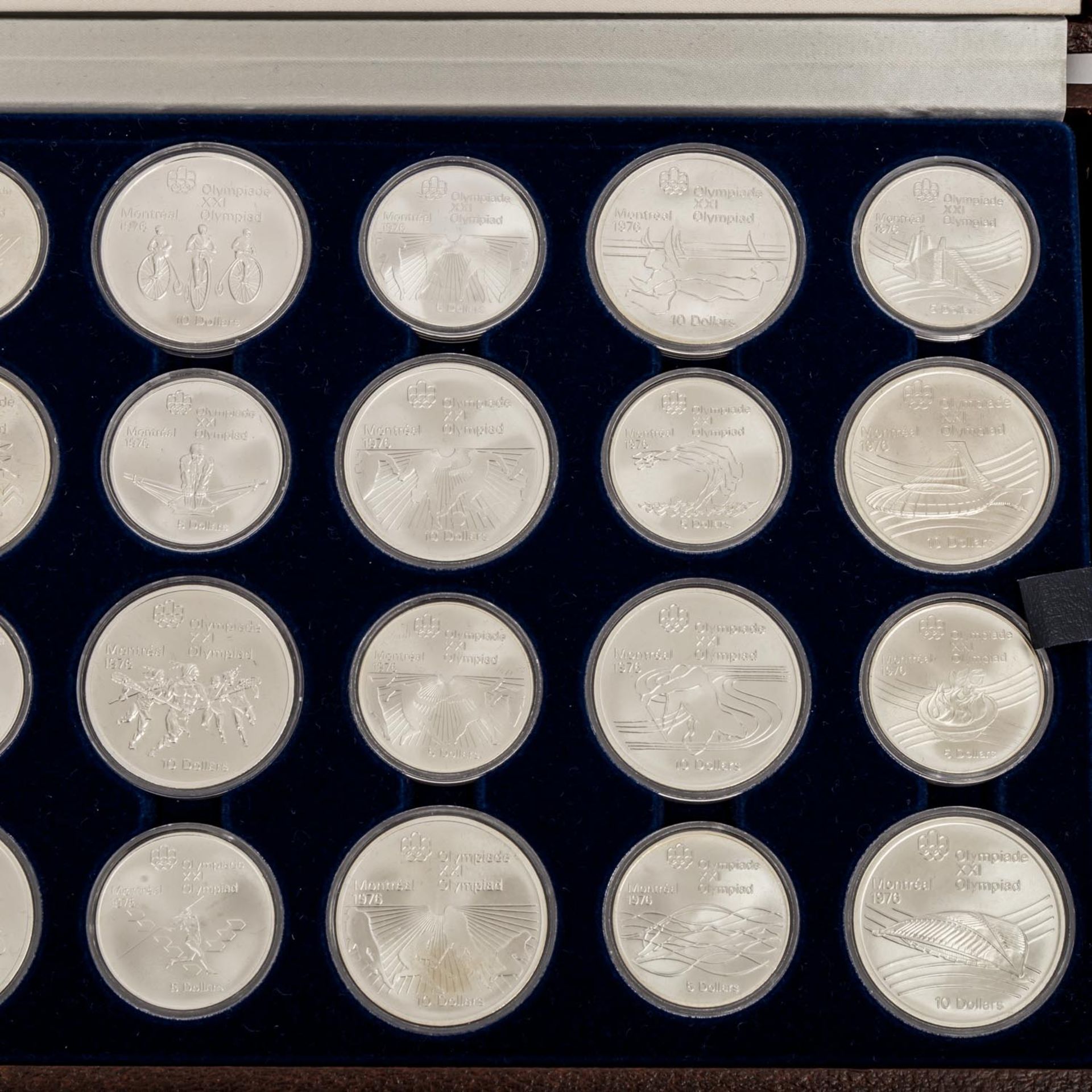 Kanada/SILBER - Set Olympiade Montreal 1976,14 x 10 Dollars und 14 x 5 Dollars, stCanada/SILVER - - Bild 3 aus 3