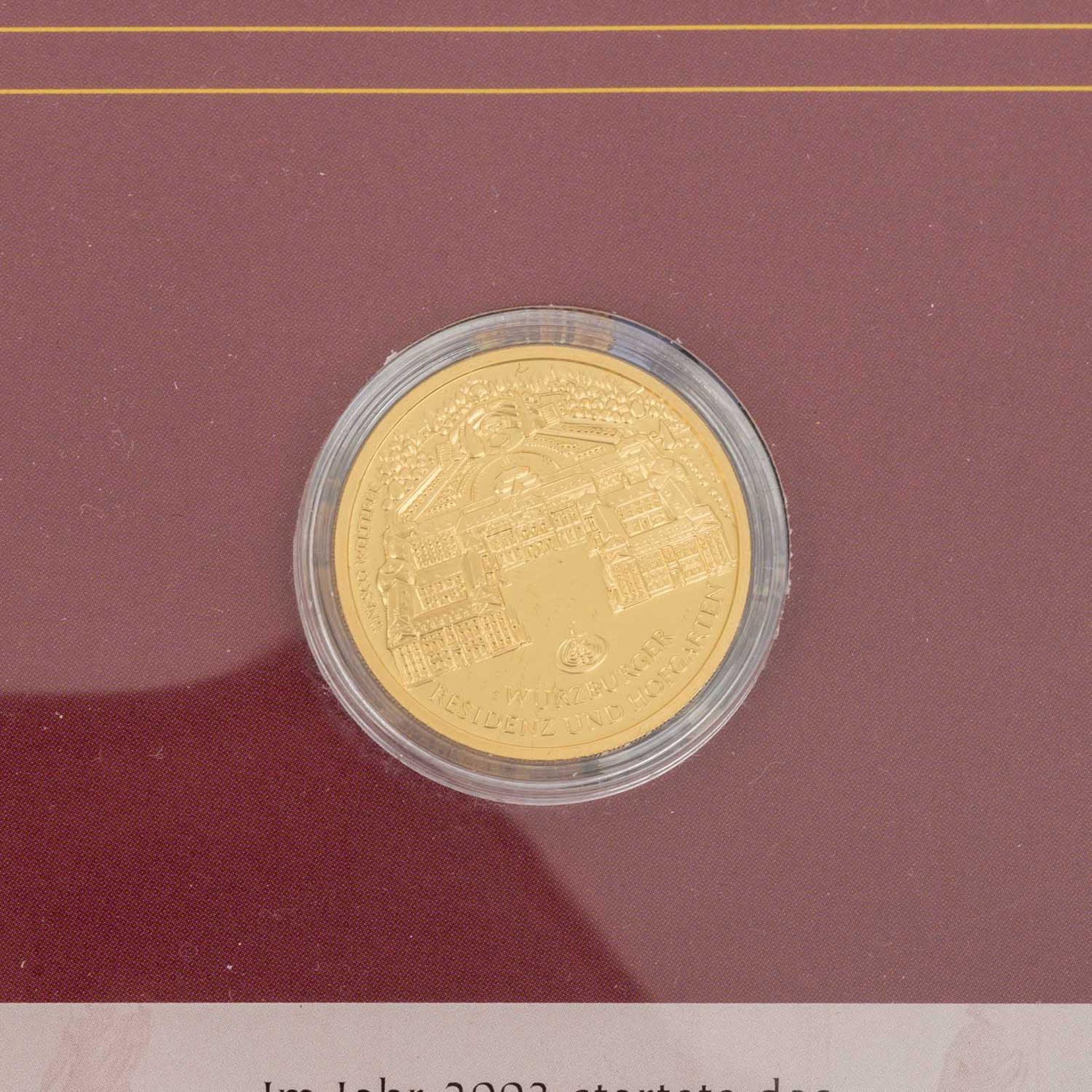 BRD/GOLD - 11 x 100 Euro in Gold als Numisblätterin 2 Alben. Bestehend aus 2003 G Quedlinburg, - Bild 21 aus 24