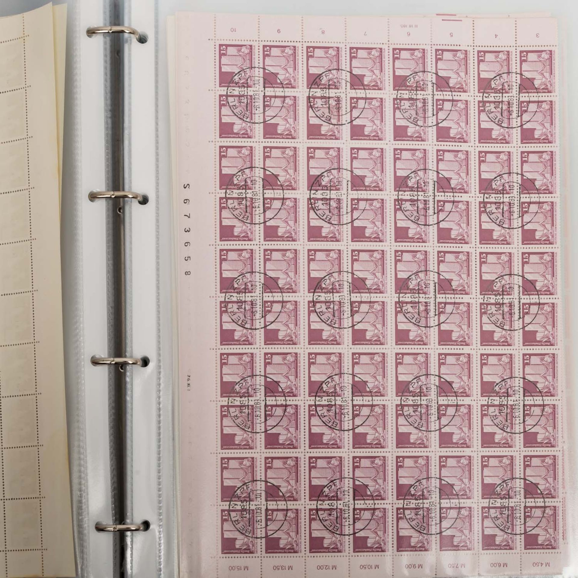 DDR, sehr spannendes Bogenkonvolut, ca. 90 Stück ex 1981/83,mit Angabe von Druckdaten, alle - Bild 4 aus 5