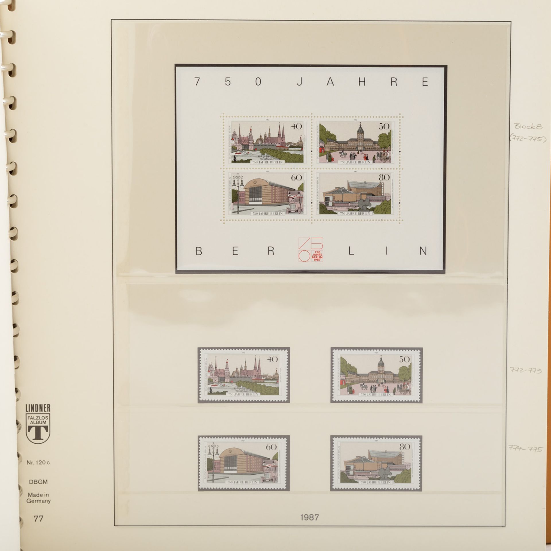 Berlin - Postfrische Sammlung in 2 LindnerRingbindern, neues System ab 1948-1990. Gute Anfänge wie - Bild 2 aus 7