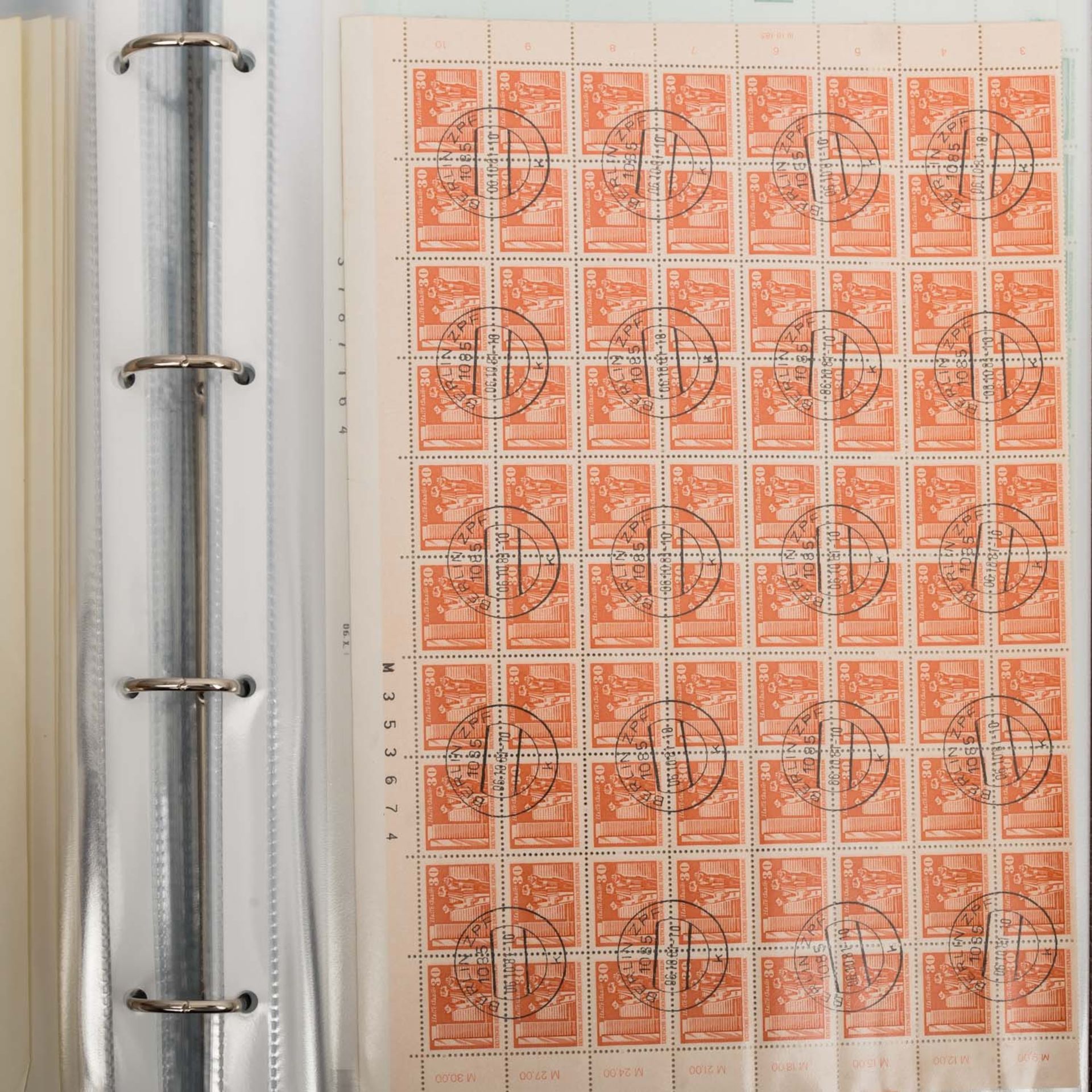 DDR, sehr spannendes Bogenkonvolut, ca. 90 Stück ex 1981/83,mit Angabe von Druckdaten, alle - Bild 3 aus 5