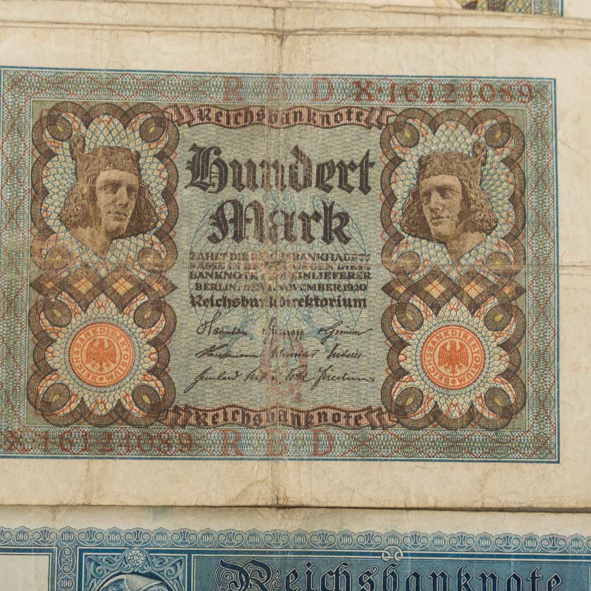 Zahlreiche Banknoten, vorwiegend Deutschland 1.H. 20.Jh. -Dt. Kaiserreich, Weimarer Republik, - Bild 2 aus 5