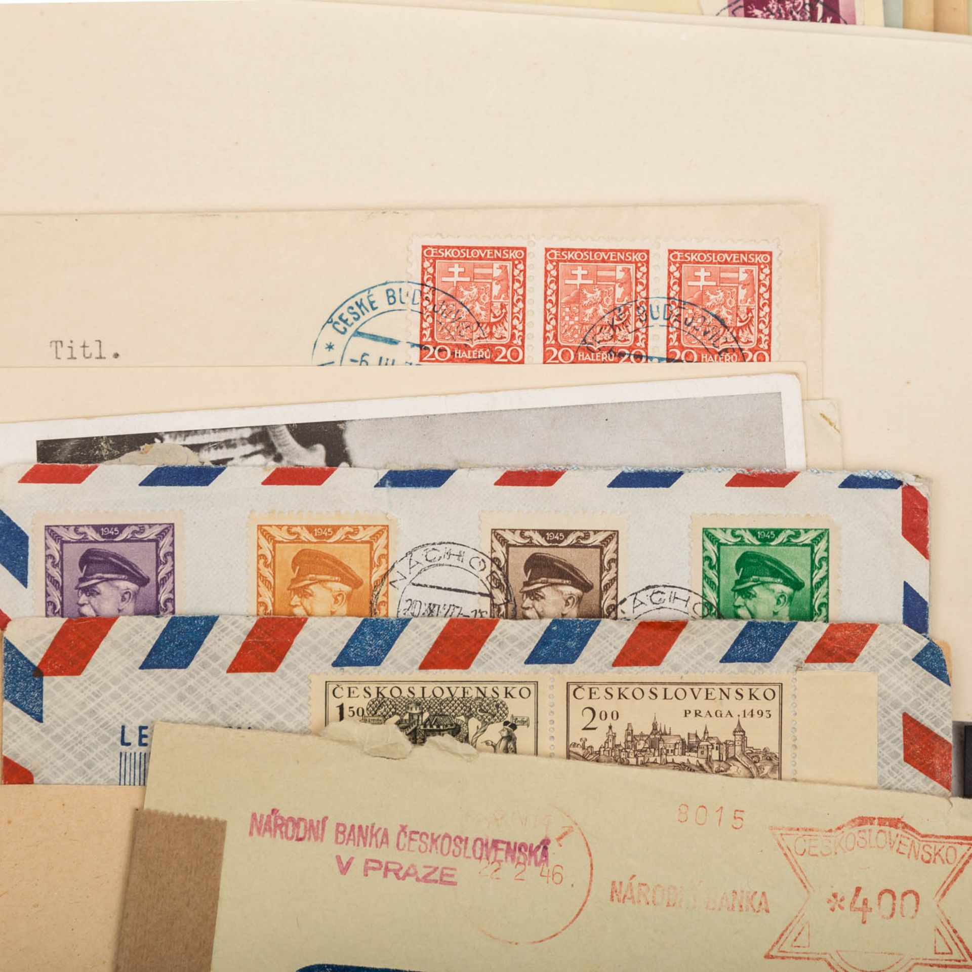 CSR, Lot von gut 100 Briefen, Briefstücken etc.aus der Zeit von 1918 bis 1955 mit einem Speziallot - Bild 2 aus 7