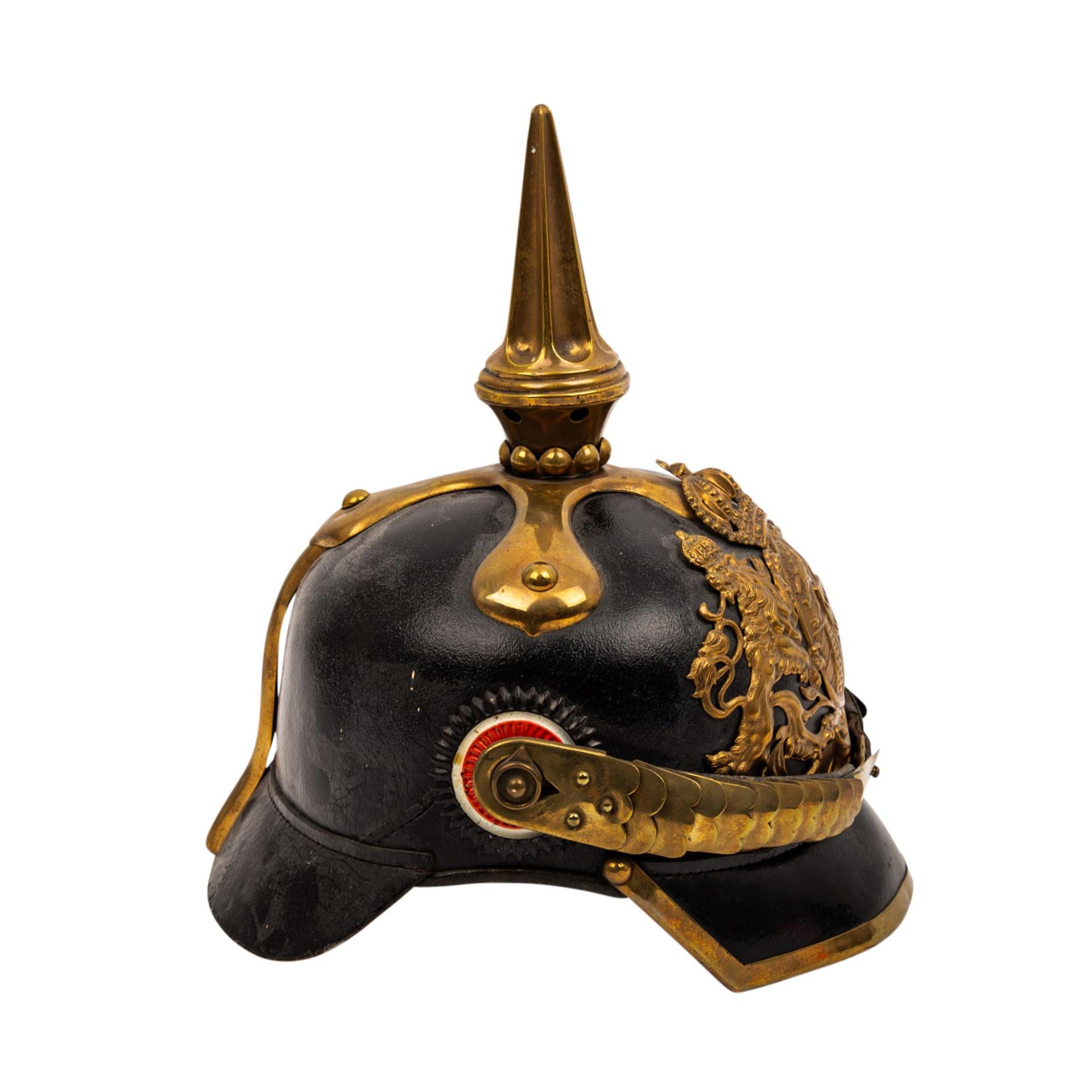 BAYERN - Pickelhaube mit Schuppenkette, - Bild 4 aus 6