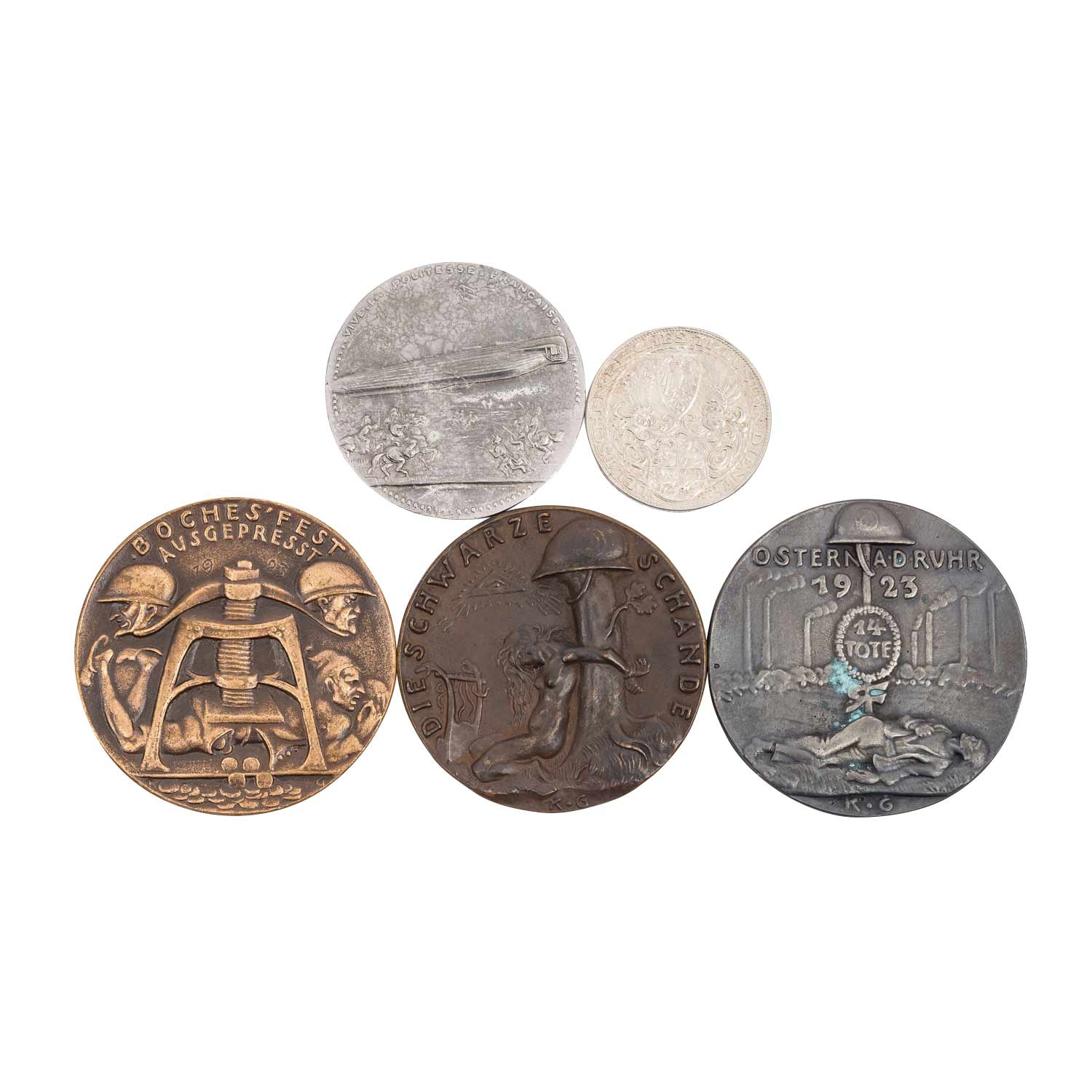 5 Medaillen von Karl Götz, Deutschland, 1.H. 20.Jh. - - Image 2 of 2