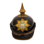 SACHSEN - Pickelhaube mit Schuppenkette,