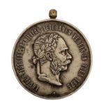 Österreich/Habsburg - Medaille in CuNi ERSTER ISTRIANER MILITÄR VETERANEN VEREIN IN POLA 1876. An