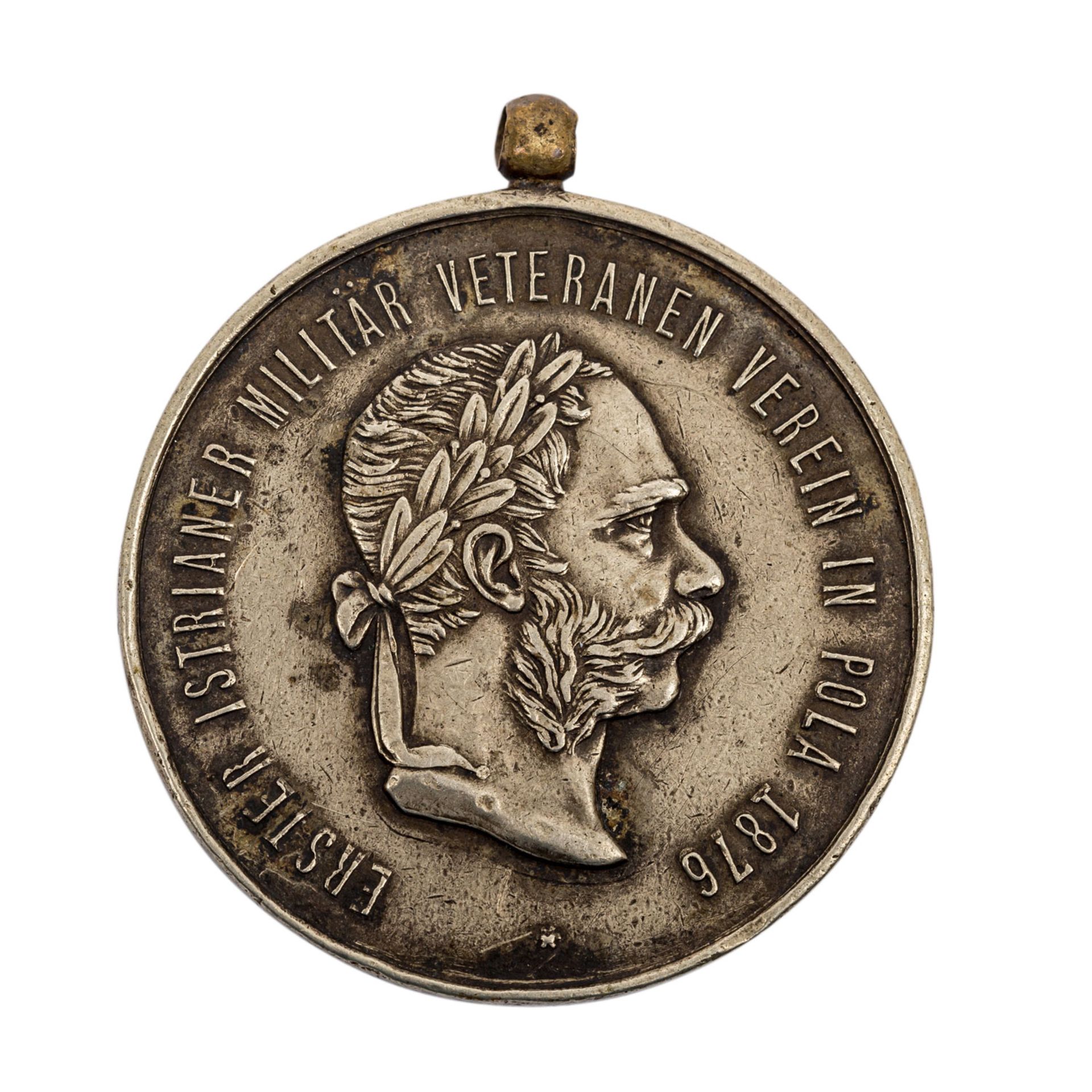 Österreich/Habsburg - Medaille in CuNi ERSTER ISTRIANER MILITÄR VETERANEN VEREIN IN POLA 1876. An