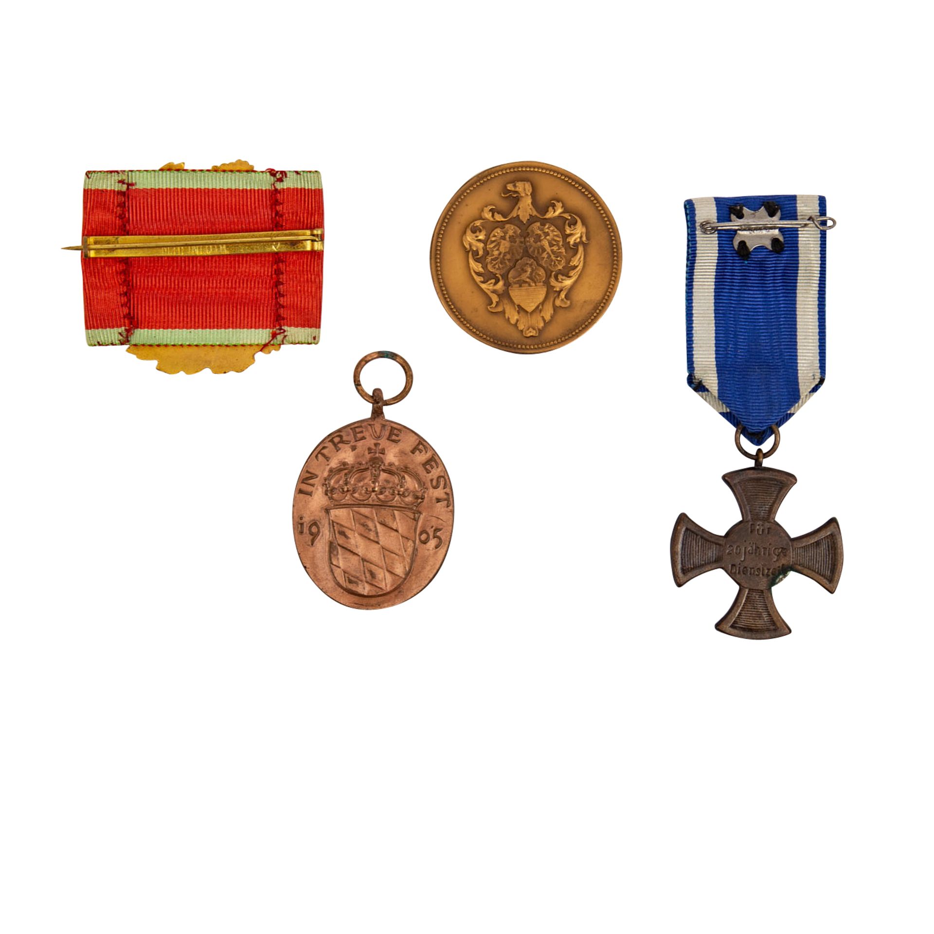 Bayern - Konvolut mit Prinz-Alfons-Erinnerungszeichen, Luitpold Medaille 1905, Rotes Kreuz Medaille - Bild 2 aus 2