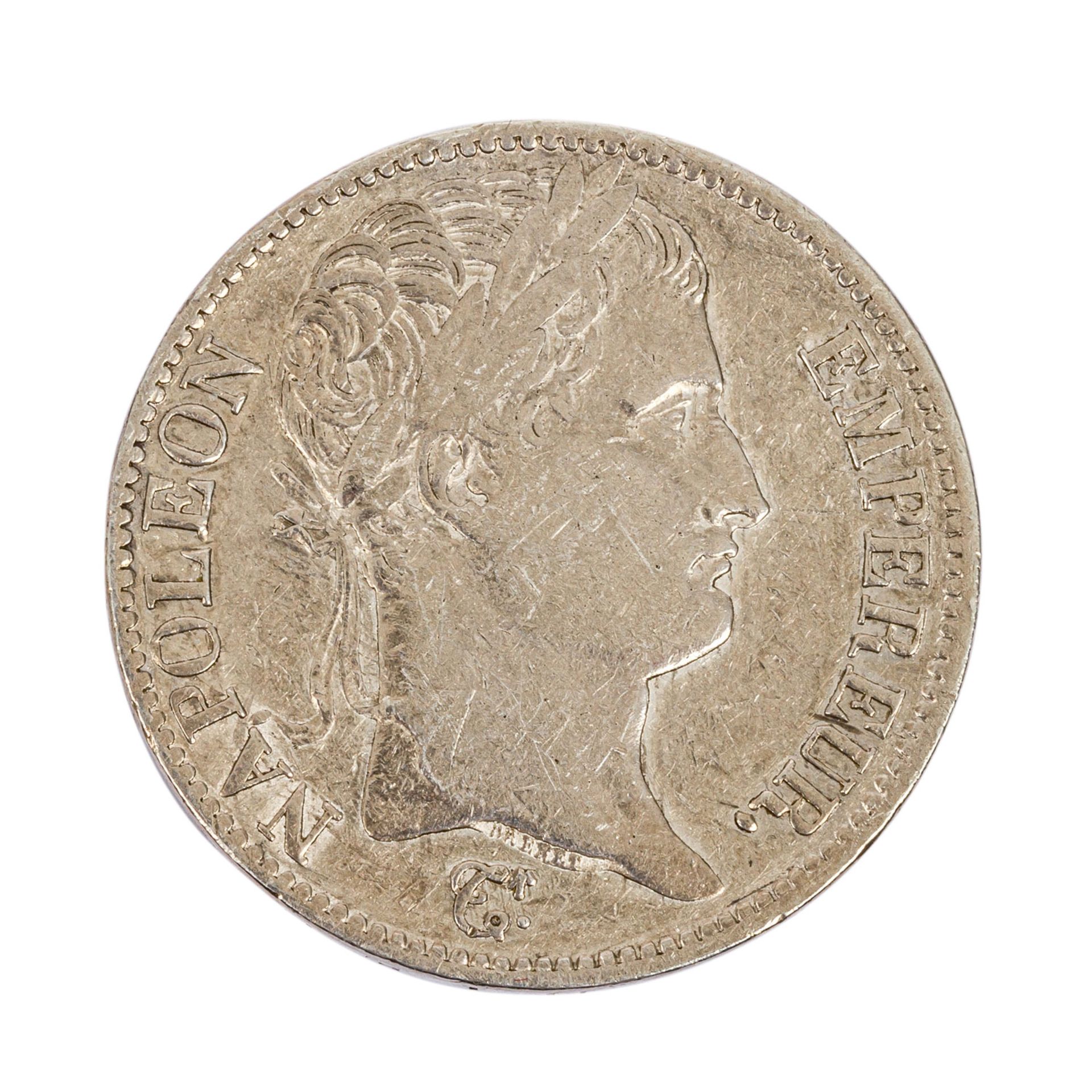 Frankreich - 5 Francs 1811/A, Paris, Silber, ss, wohl etwas gereinigt. France - 5 francs 1811/A,