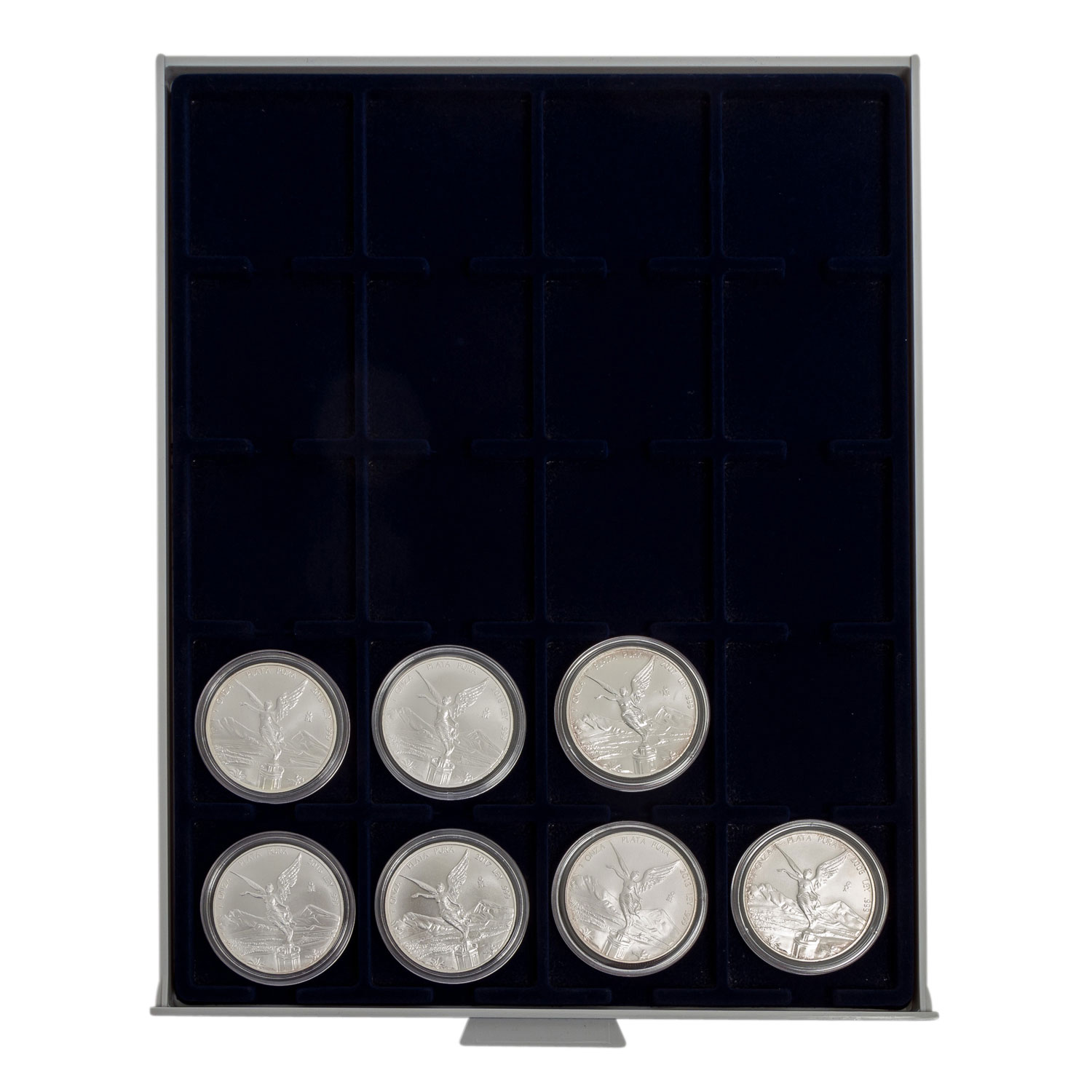 Anlagemünzen SILBER ca. 3kg aus alle Welt in 9 Lindner Tableaus mit insgesamt 99x 1 oz, 1x 1/2 oz - Bild 9 aus 11